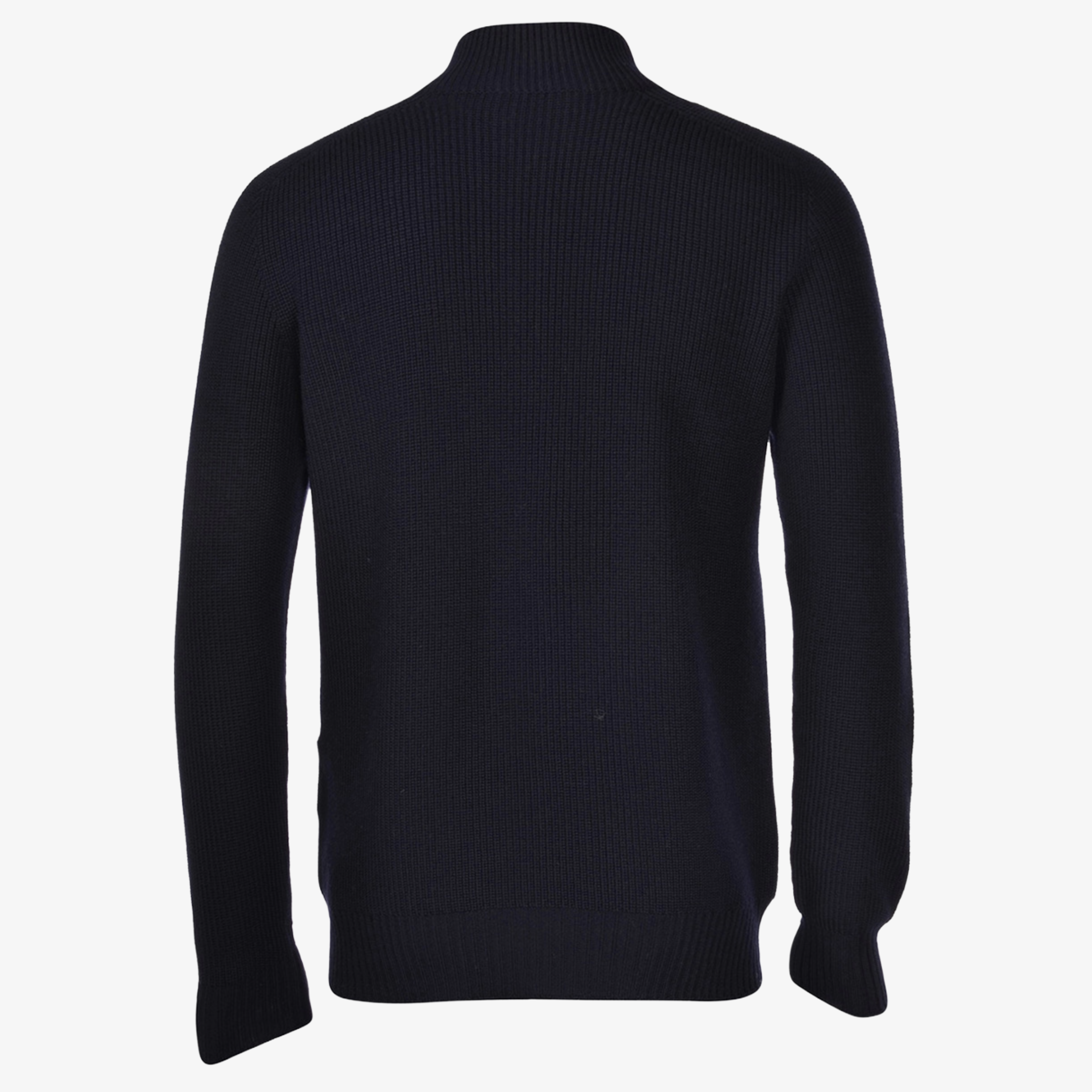 Gran Sasso Water Repellent Wool 1/2 Zip Knitted Jumper - Dark Blue