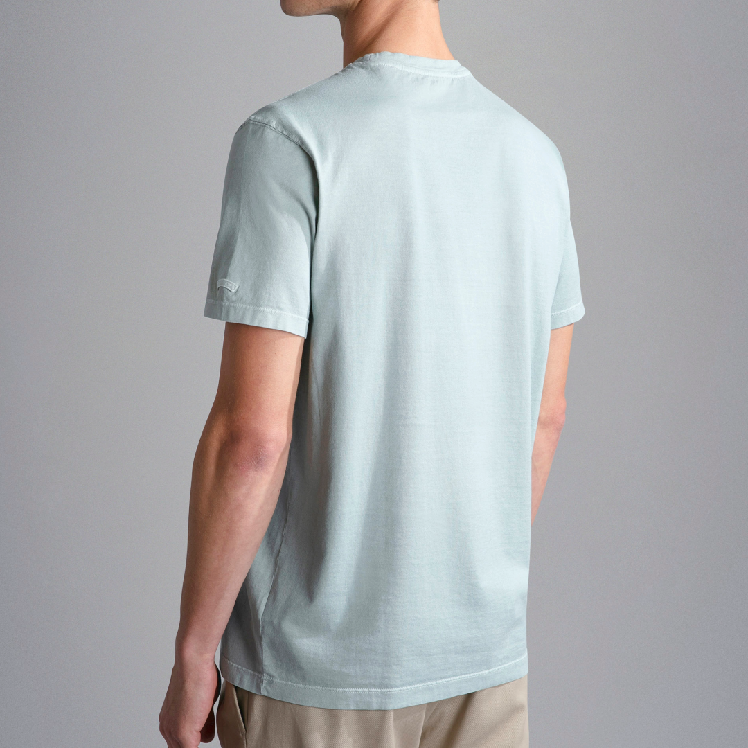 Paul & Shark Garment Dyed Cotton T Shirt - Light Green