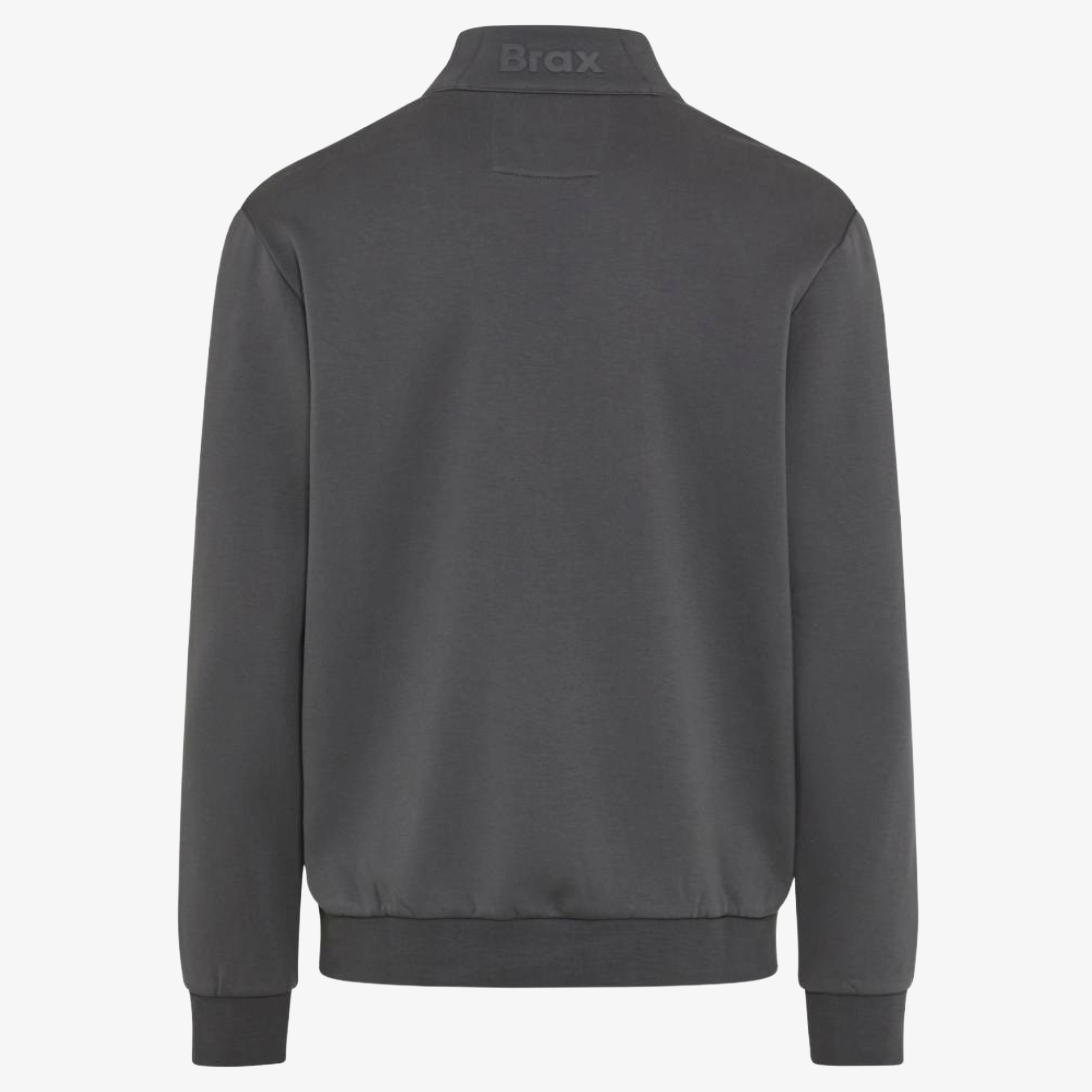 Brax Sion 1/2 Zip Jersey Sweatshirt - Elephant Grey