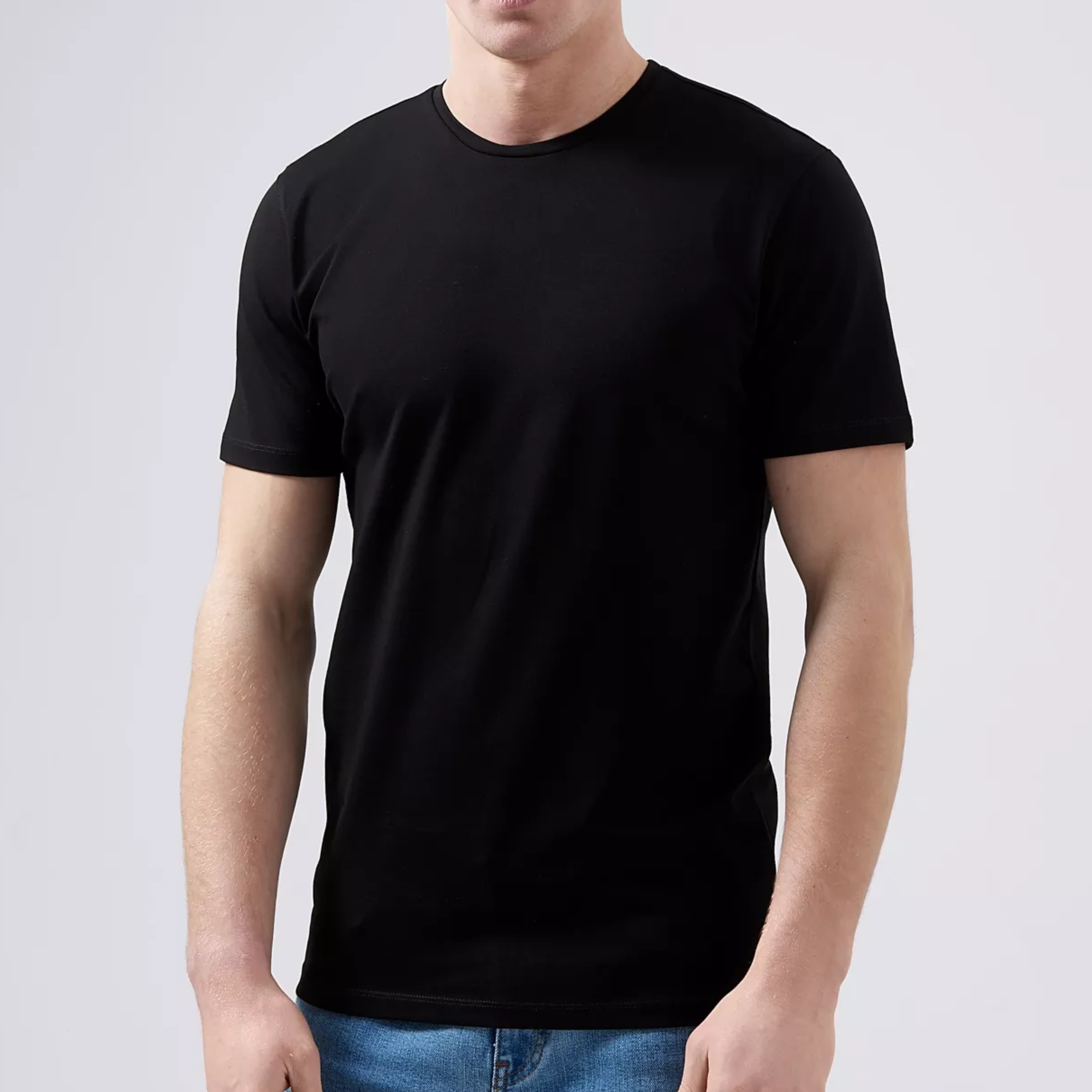 Remus Tapered Fit Cotton-Stretch T-Shirt - Black