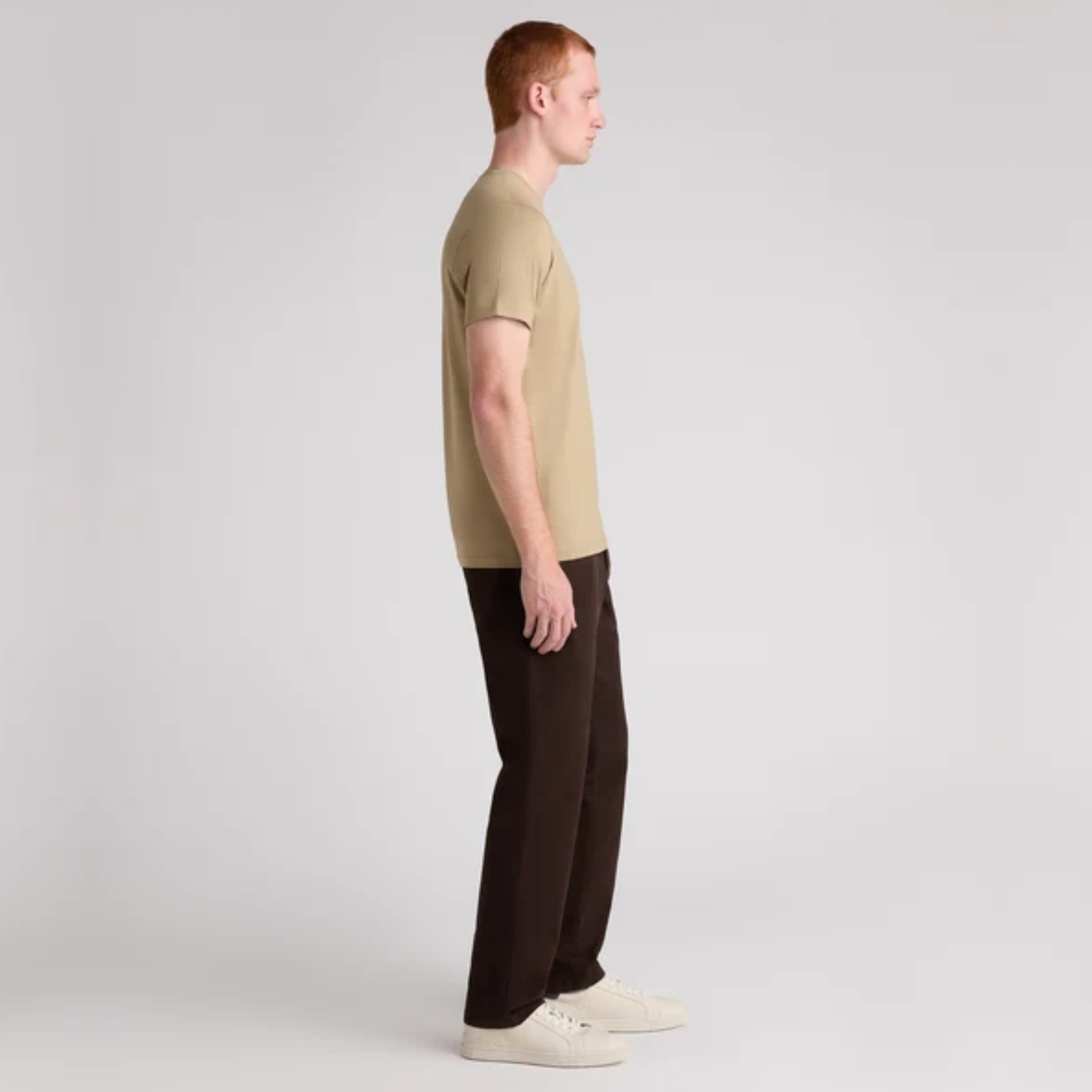 Remus Tapered Fit Cotton-Stretch T-Shirt - Beige