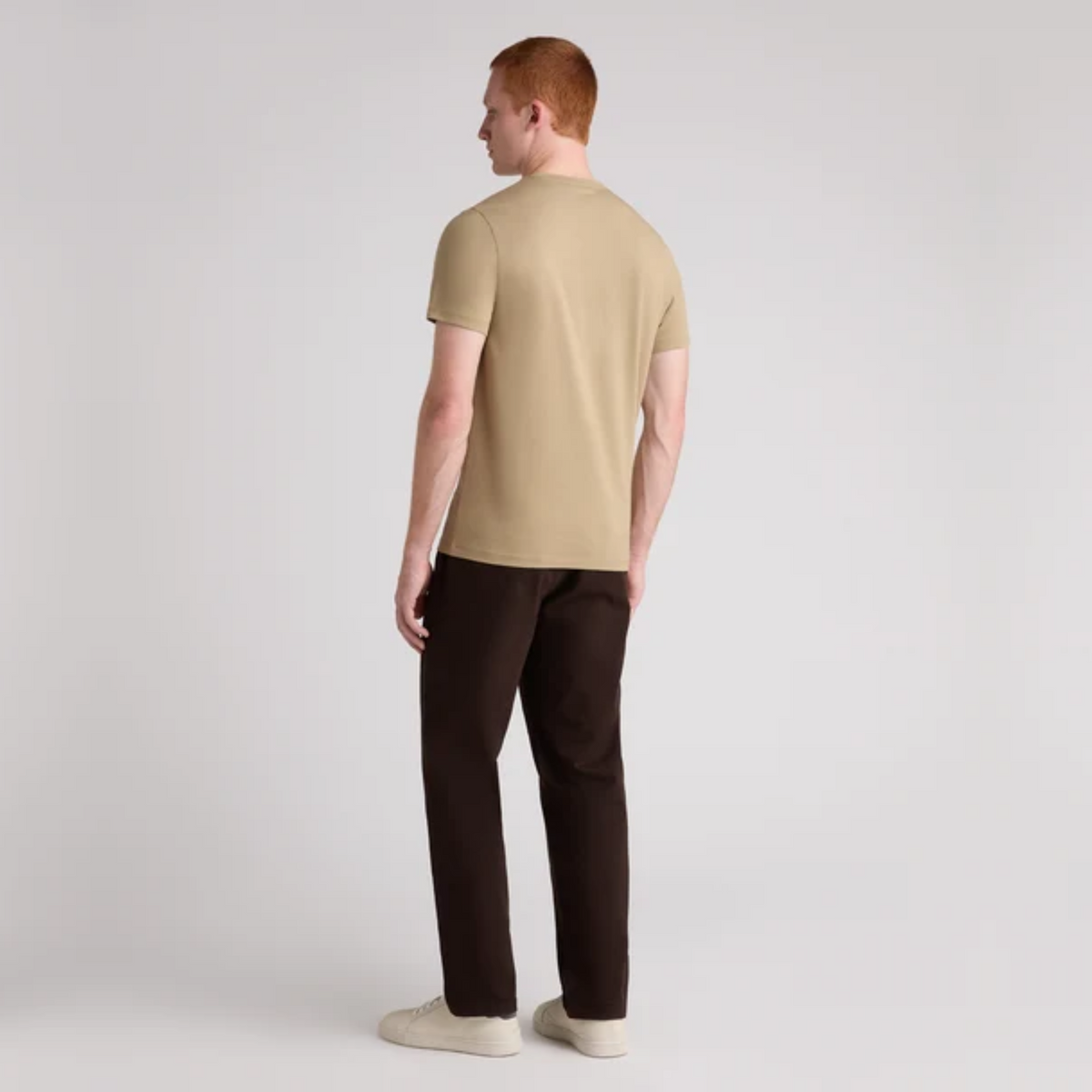 Remus Tapered Fit Cotton-Stretch T-Shirt - Beige