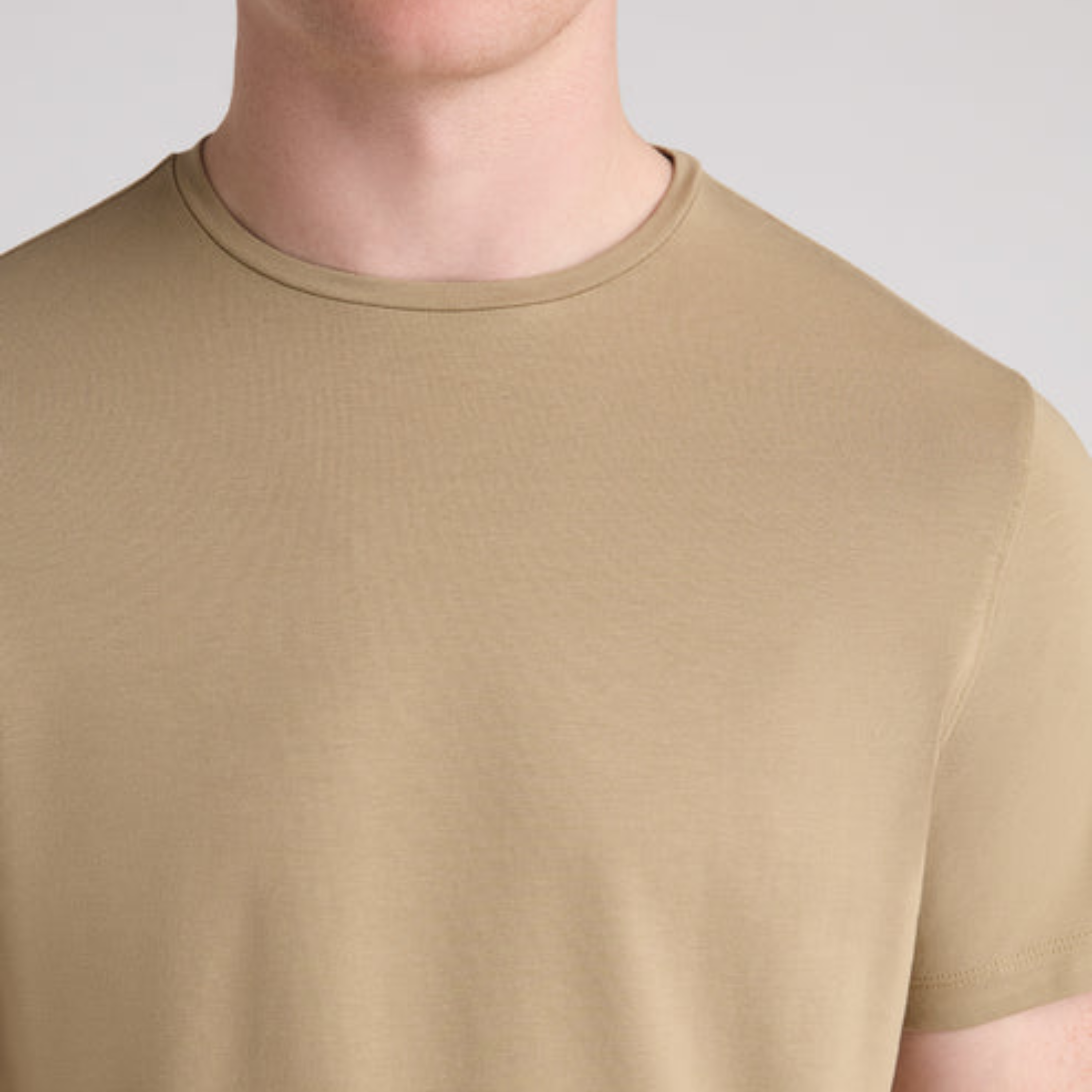 Remus Tapered Fit Cotton-Stretch T-Shirt - Beige