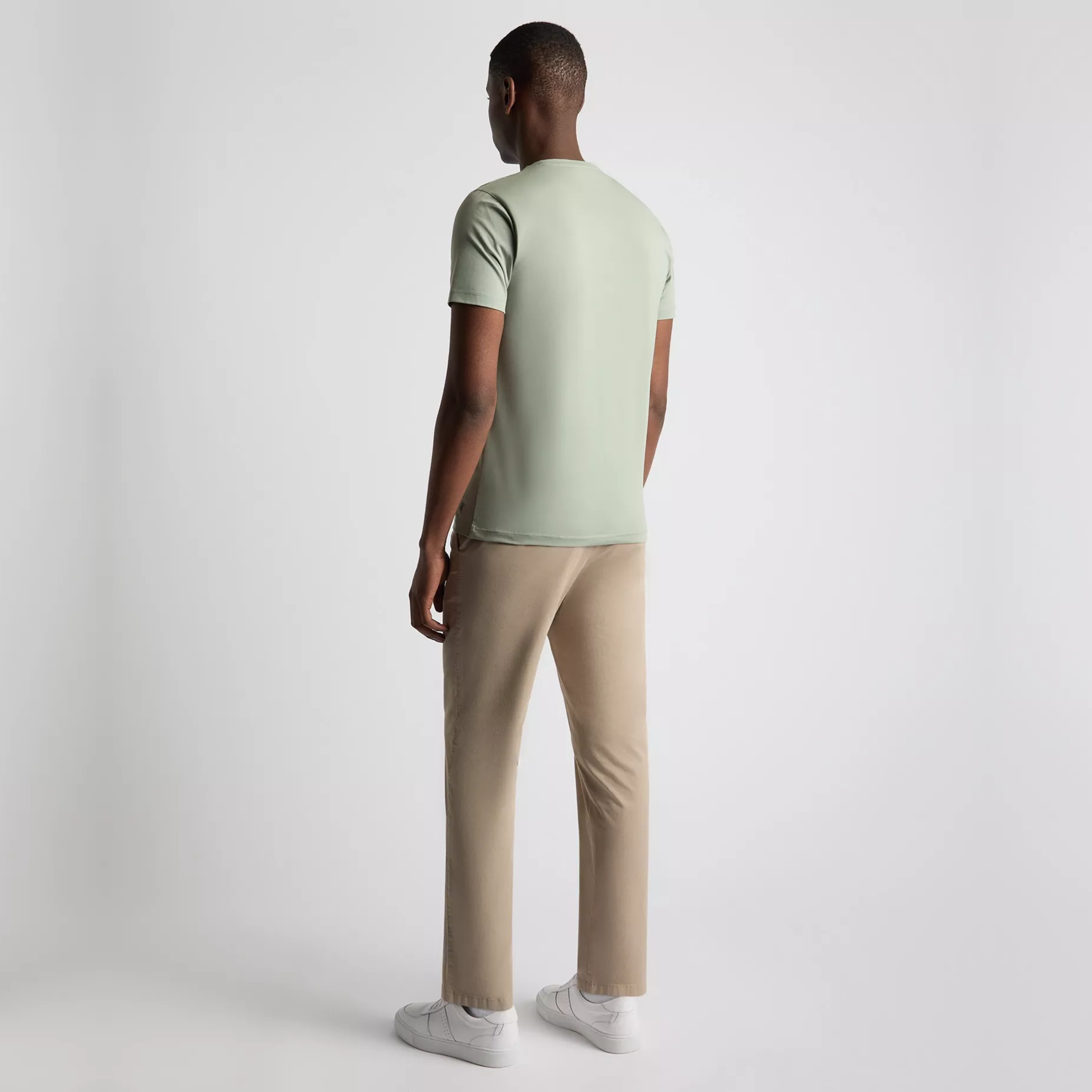 Remus Tapered Fit Cotton-Stretch T Shirt - Olive Green