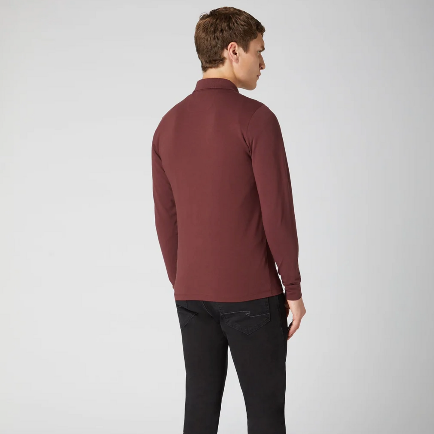 Remus Tapered Fit Cotton-Stretch Polo Shirt - Wine