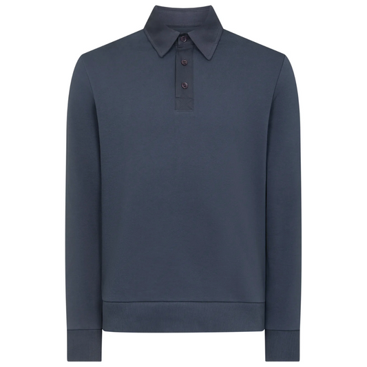 Remus Regular Fit Cotton-Stretch Jersey Polo - Navy