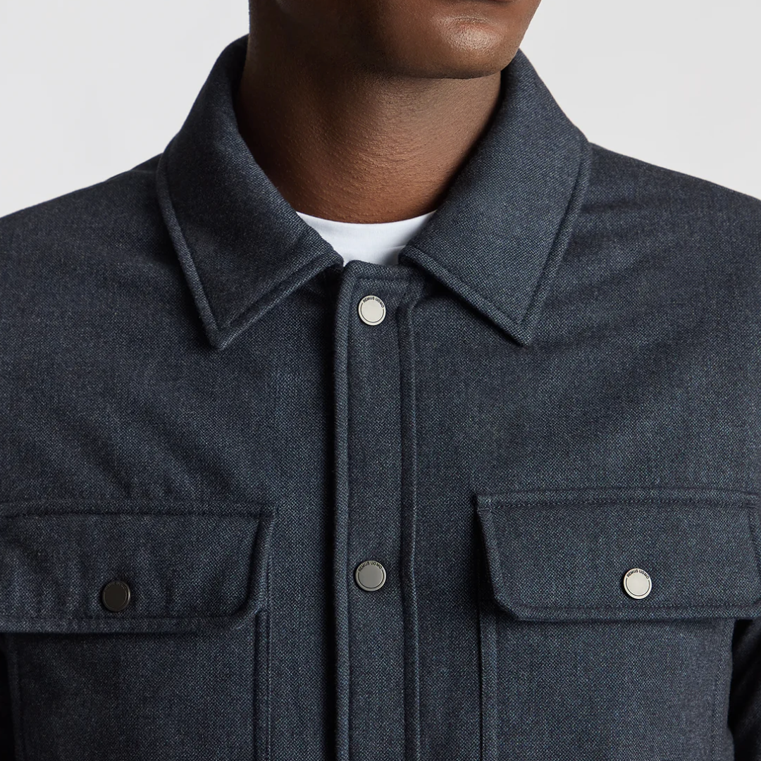 Remus Tapered Fit Heavyweight Shirt Jacket - Navy