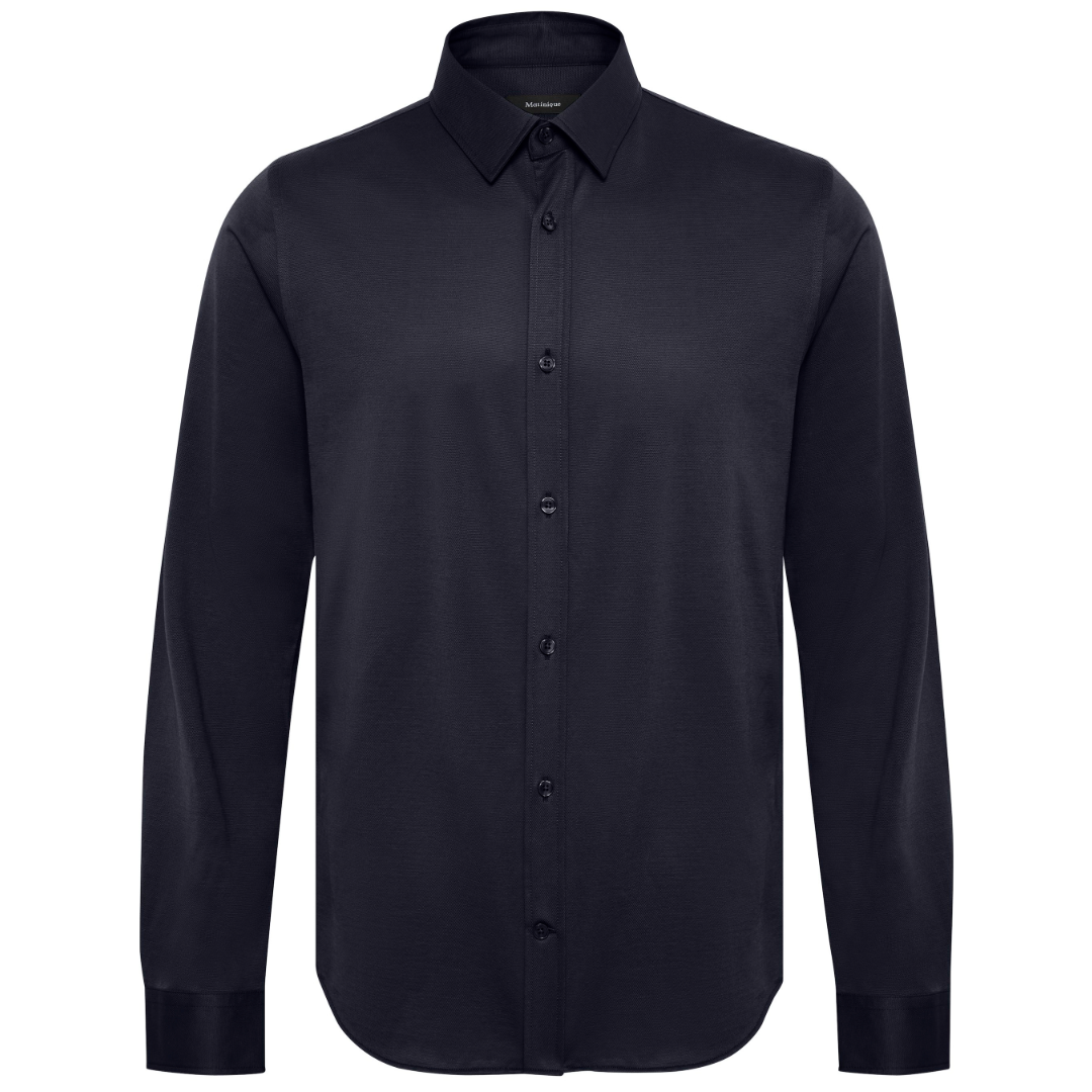 Matinique MAtrostol Plain Stretch Jersey Shirt - Dark Navy