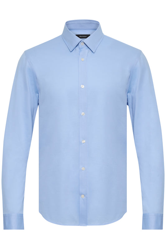 Matinique Plain Stretch Jersey Shirt - Chambray Blue
