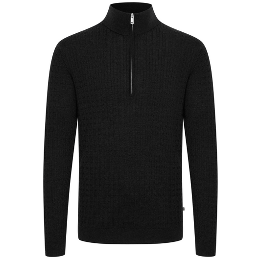 Matinique MAmason Half Zip Cable Pullover - Black