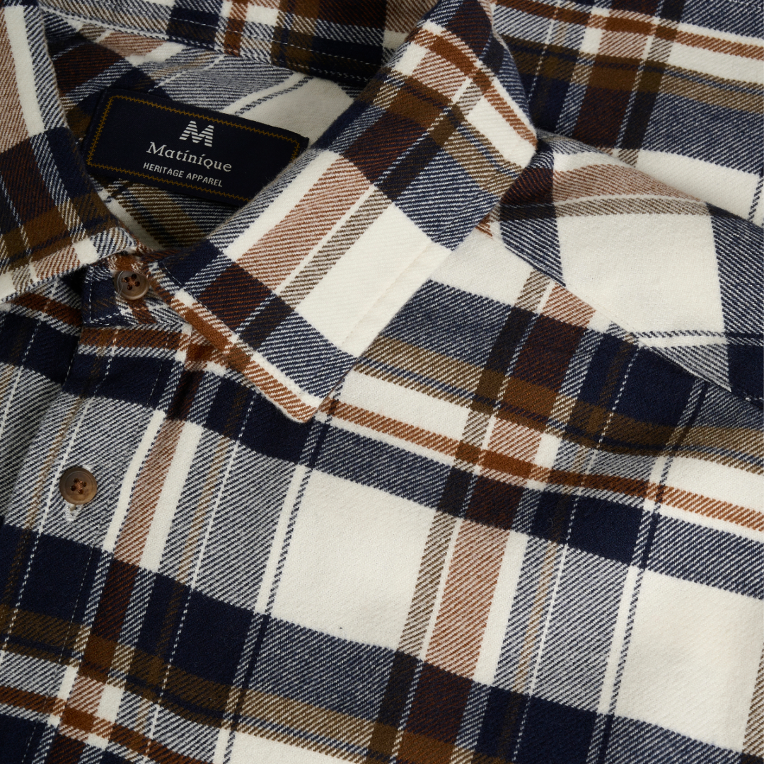 Matinique MAglibbon Heritage Check Overshirt - Brown