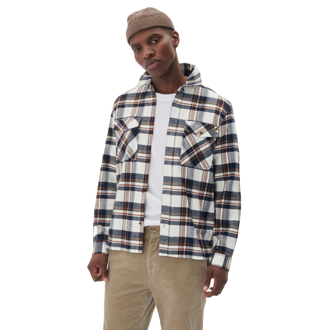 Matinique MAglibbon Heritage Check Overshirt - Brown