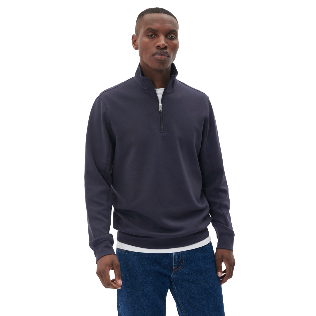 Matinique MAkade Half Zip Sweatshirt - Navy