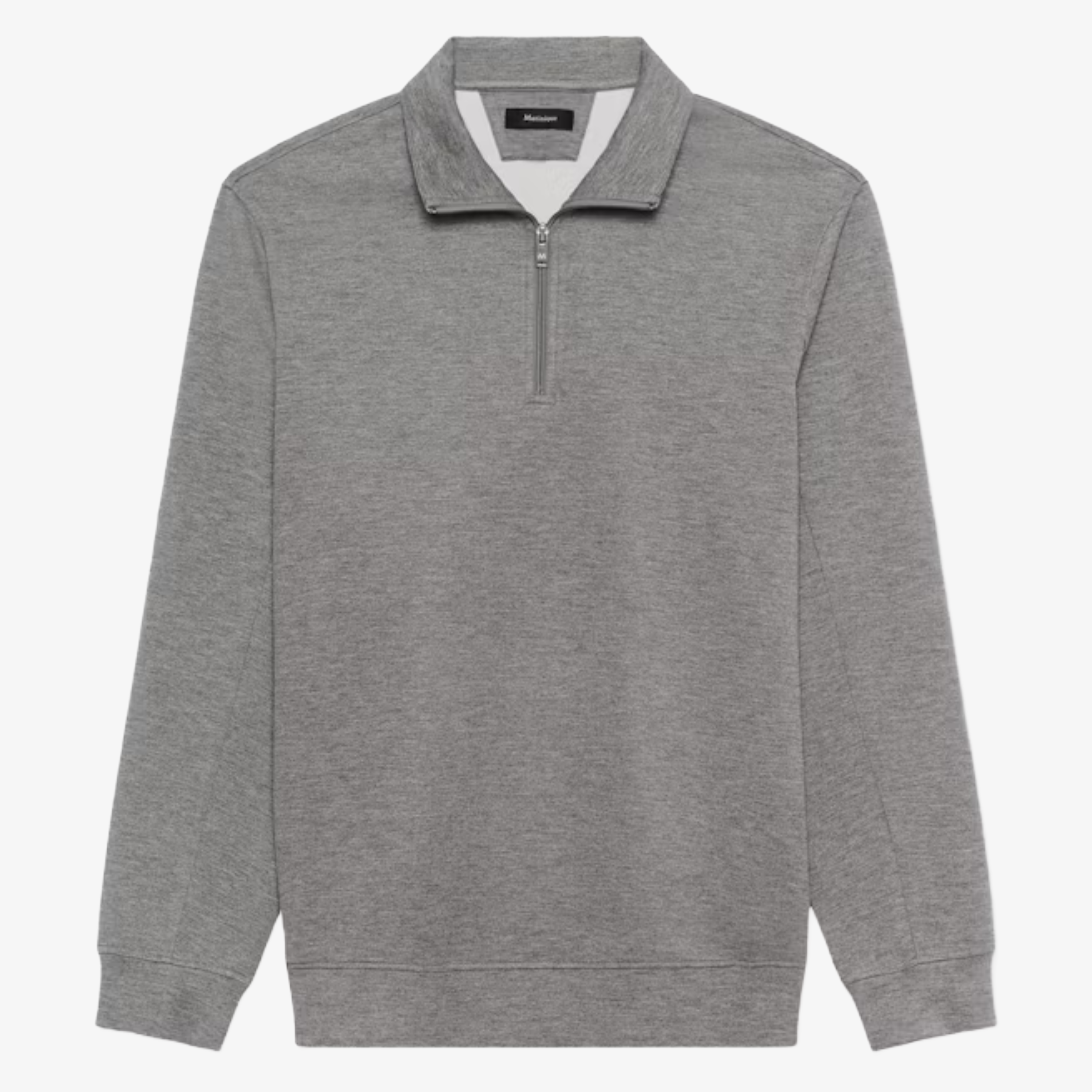 Matinique MAkade Half Zip Sweatshirt - Medium Grey Melange