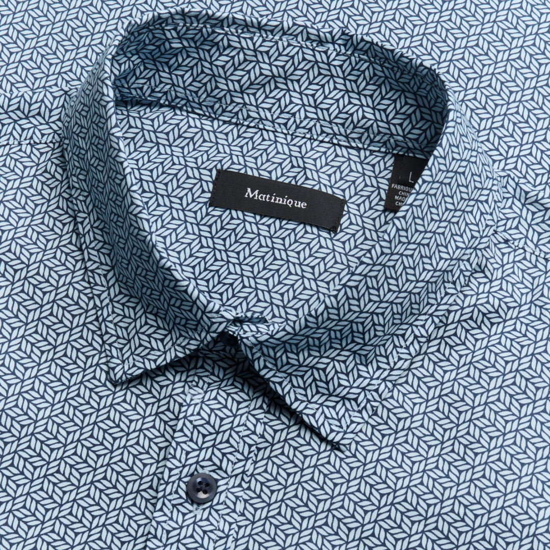 Matinique MAchristaldo Patterned Shirt - Blue