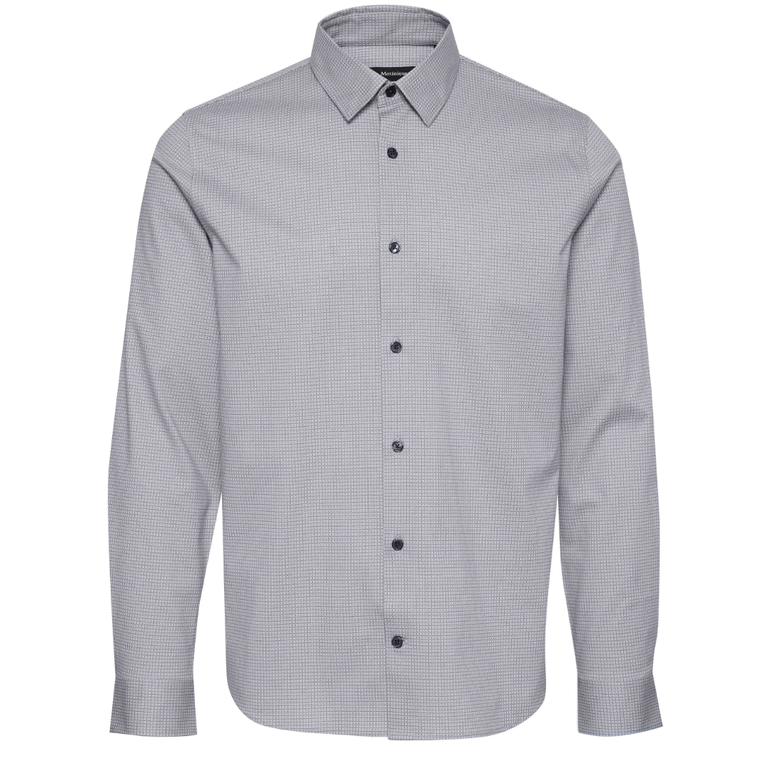 Matinique MAtrostol Patterned Shirt - Dark Navy