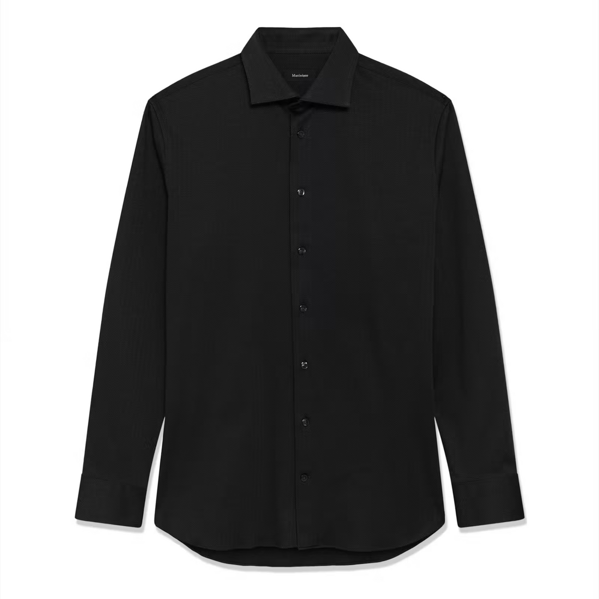 Matinique Mamarc Tonal Herringbone Shirt - Black