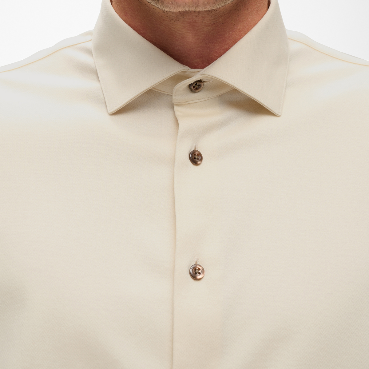 Matinique Mamarc Tonal Herringbone Shirt - Off White