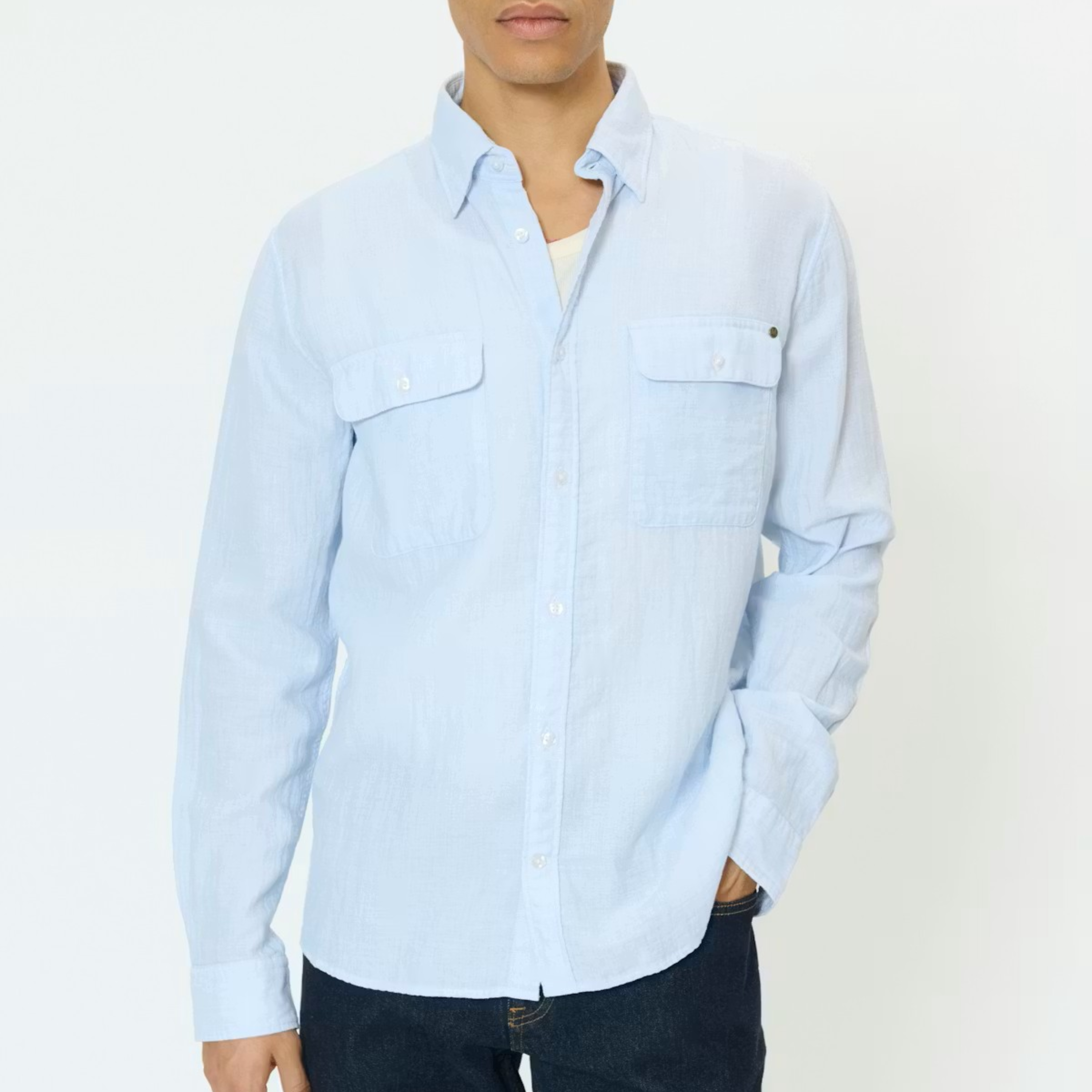 Matinique Machristaldo Heritage Cotton Shirt - Chambray Blue