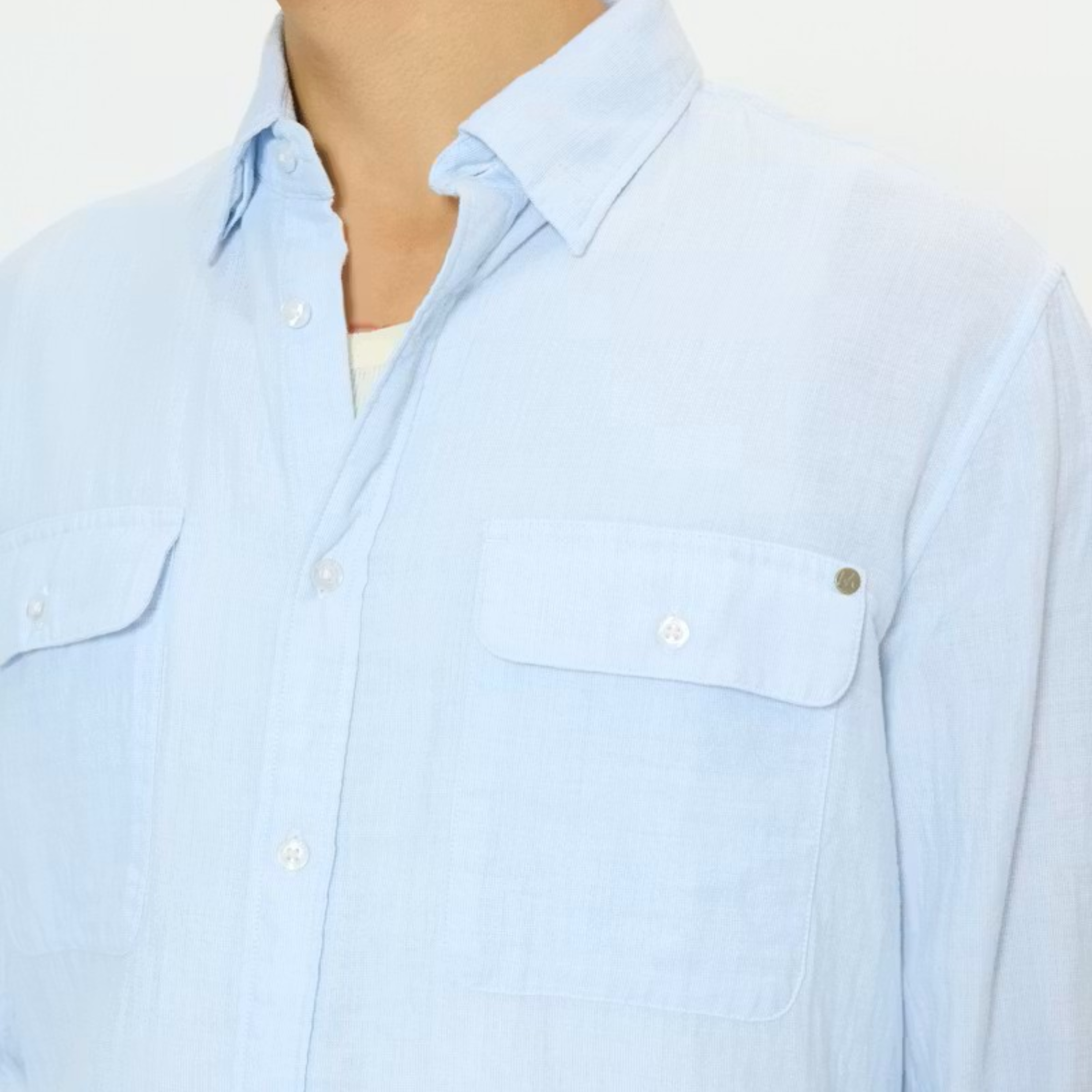Matinique Machristaldo Heritage Cotton Shirt - Chambray Blue