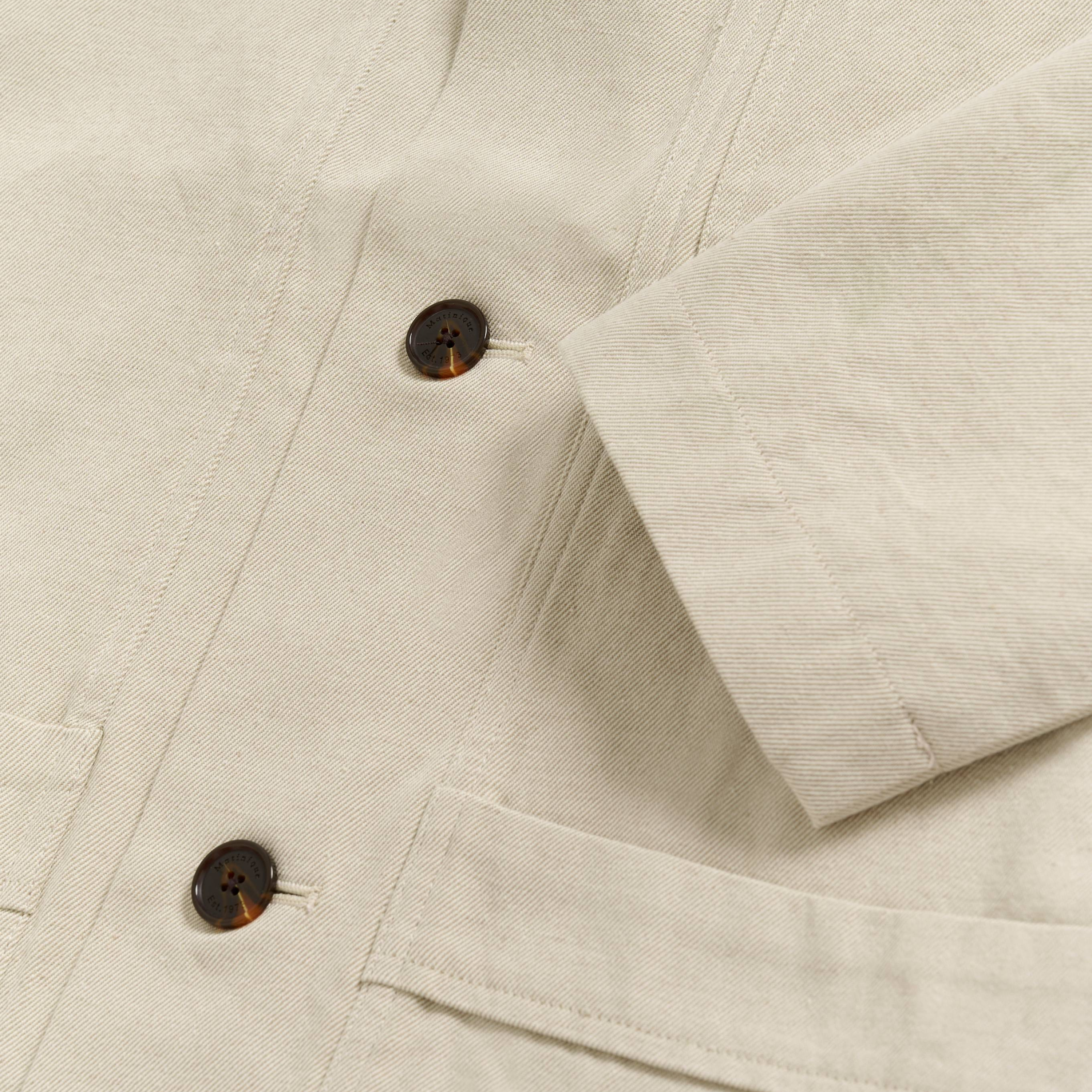 Matinique Macombs Cotton Linen Mix Overshirt - Fog