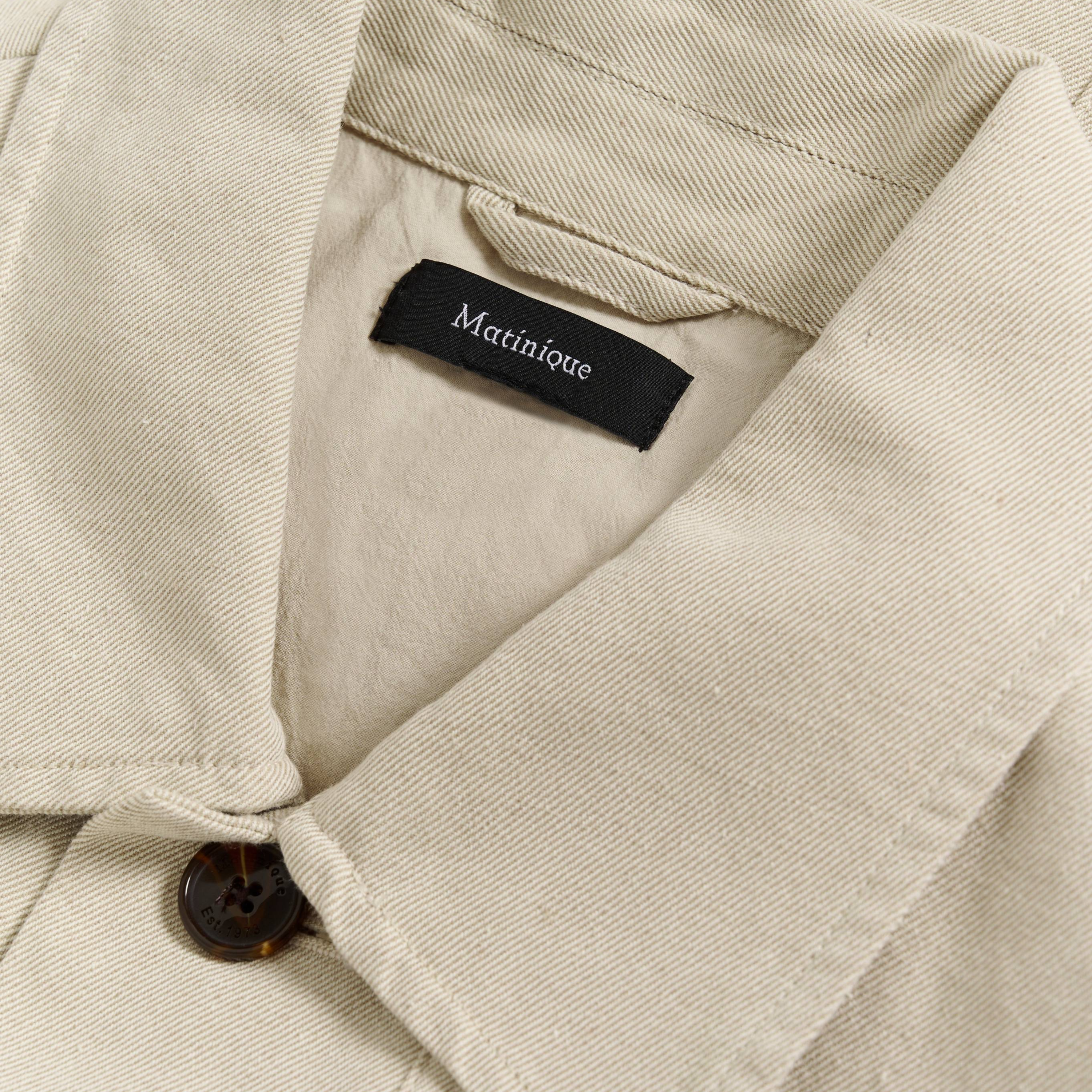 Matinique Macombs Cotton Linen Mix Overshirt - Fog