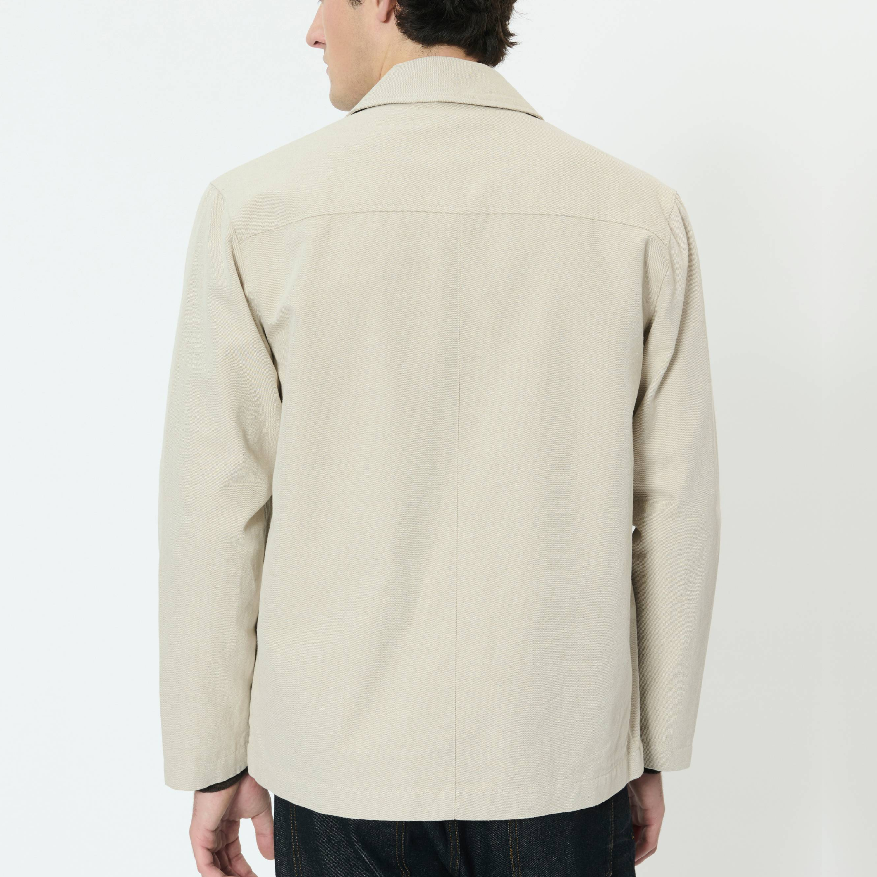 Matinique Macombs Cotton Linen Mix Overshirt - Fog