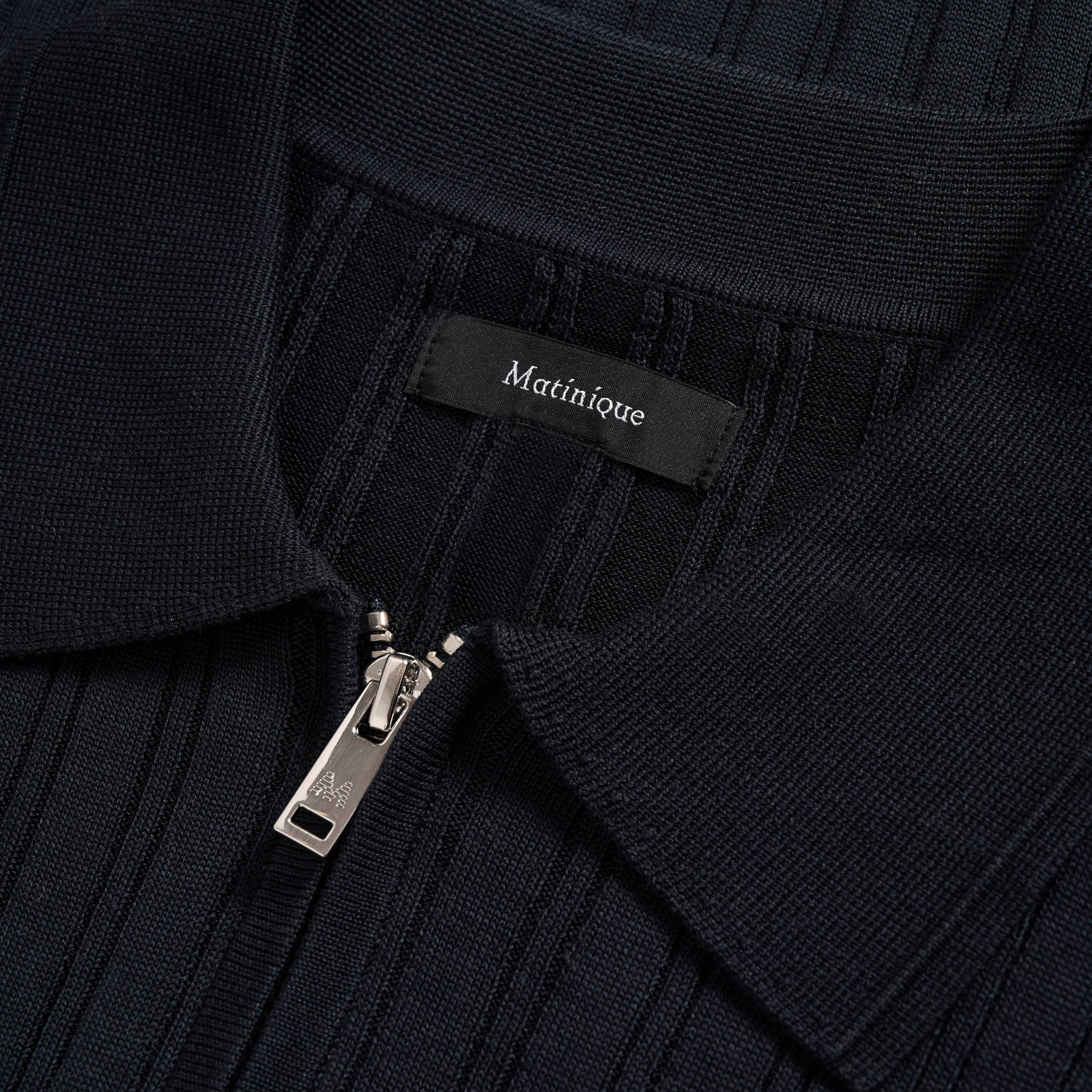 Matinique Mapolo Knitted Zip Polo - Dark Navy