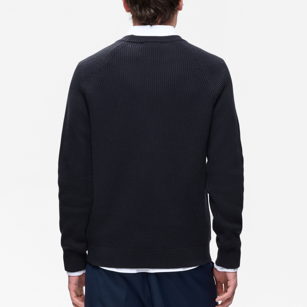 Matinique Mahellson Ribbed Knit Crew Jumper - Dark Navy