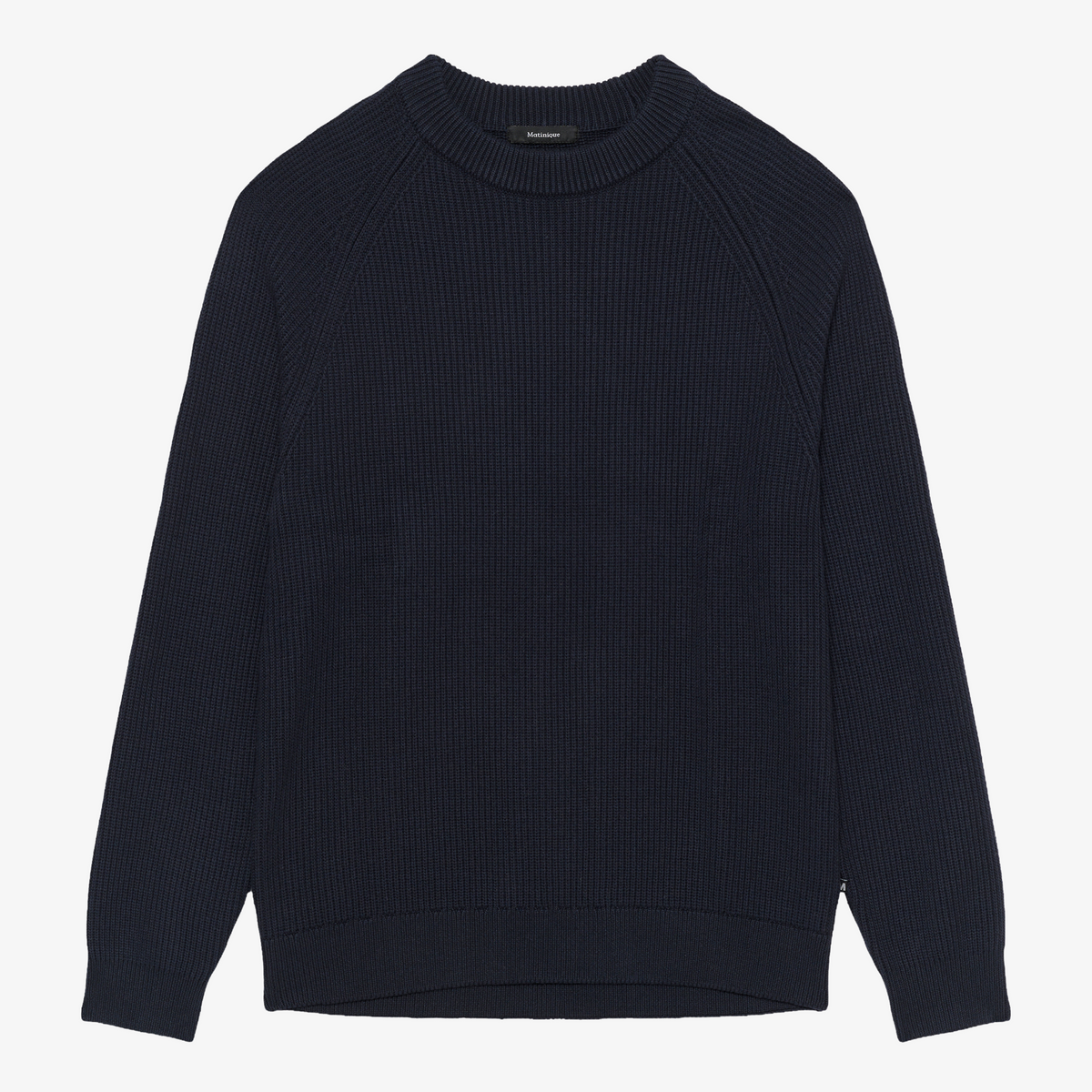 Matinique Mahellson Ribbed Knit Crew Jumper - Dark Navy