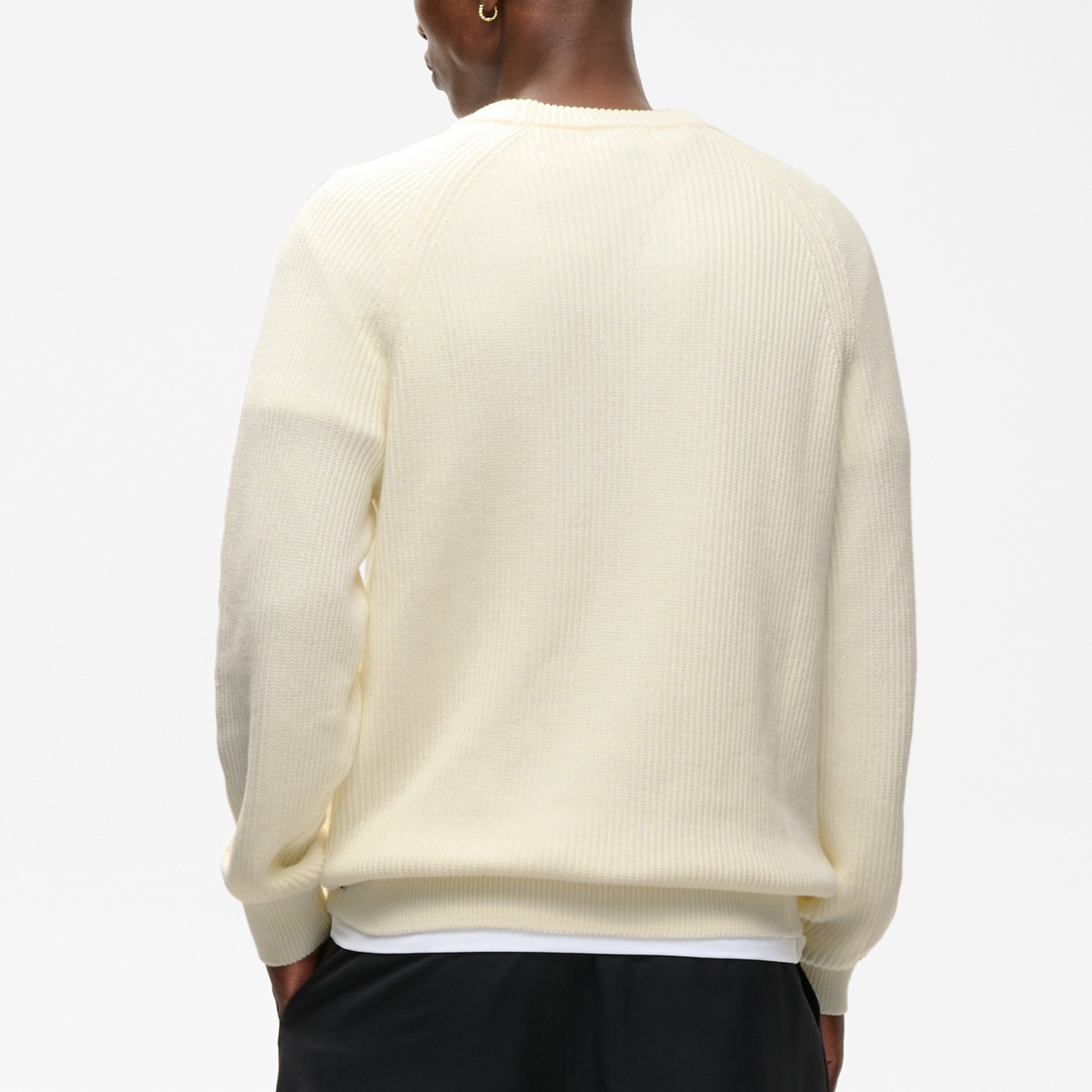 Matinique Mahellson Ribbed Knit Crew Jumper - Off White