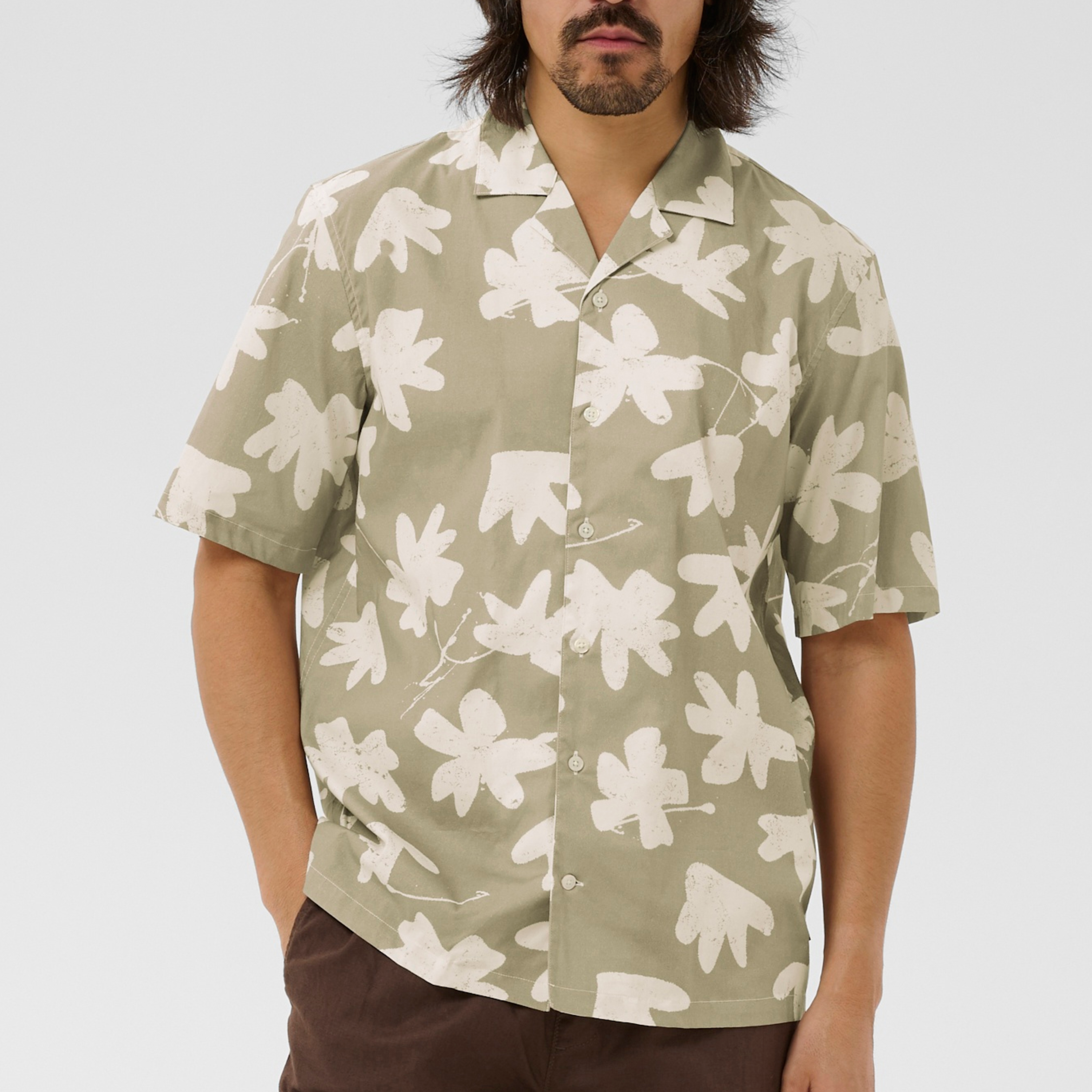 Matinique Maklampo Short Sleeve Print Shirt - Winter Twig