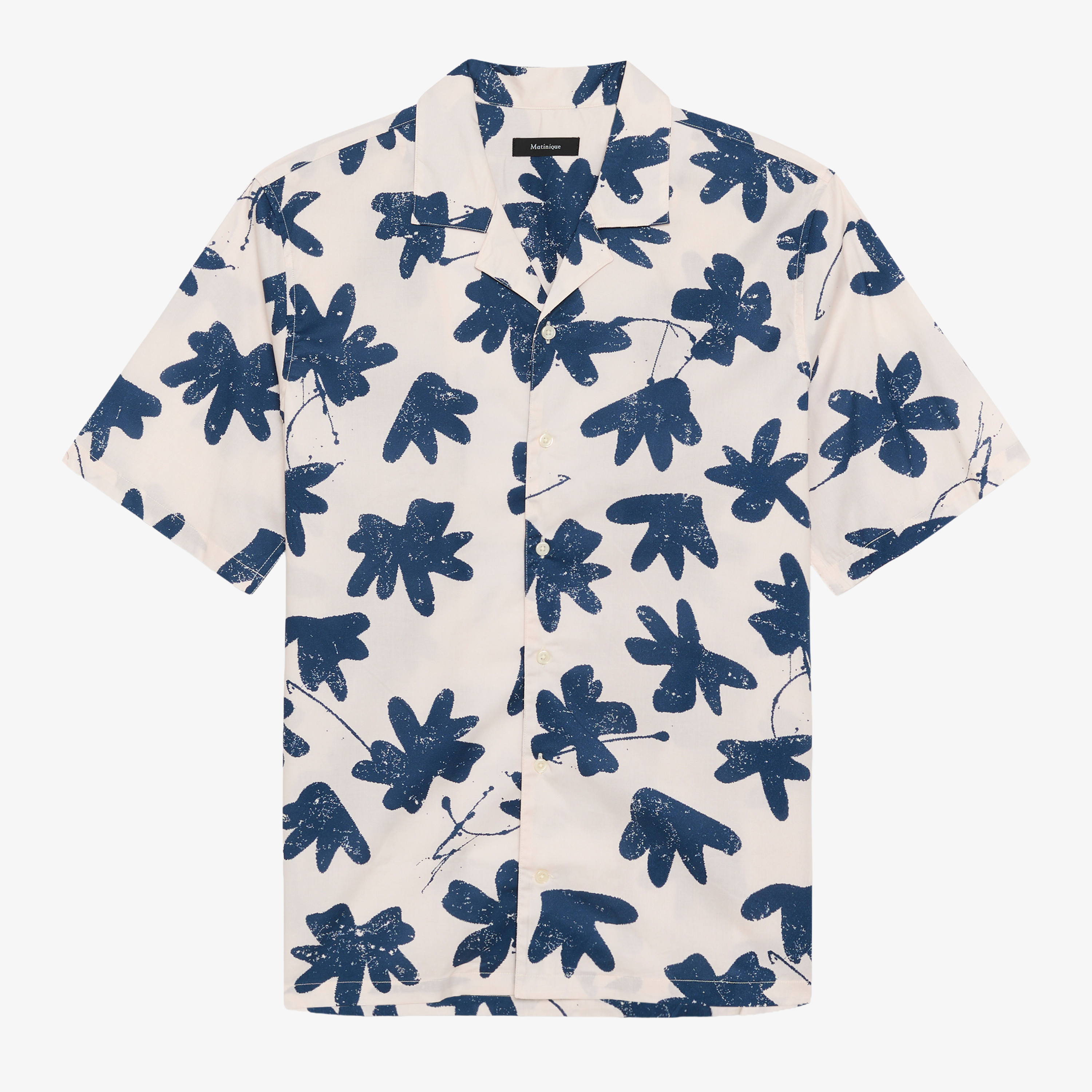 Matinique Maklampo Short Sleeve Print Shirt - Vanilla Ice