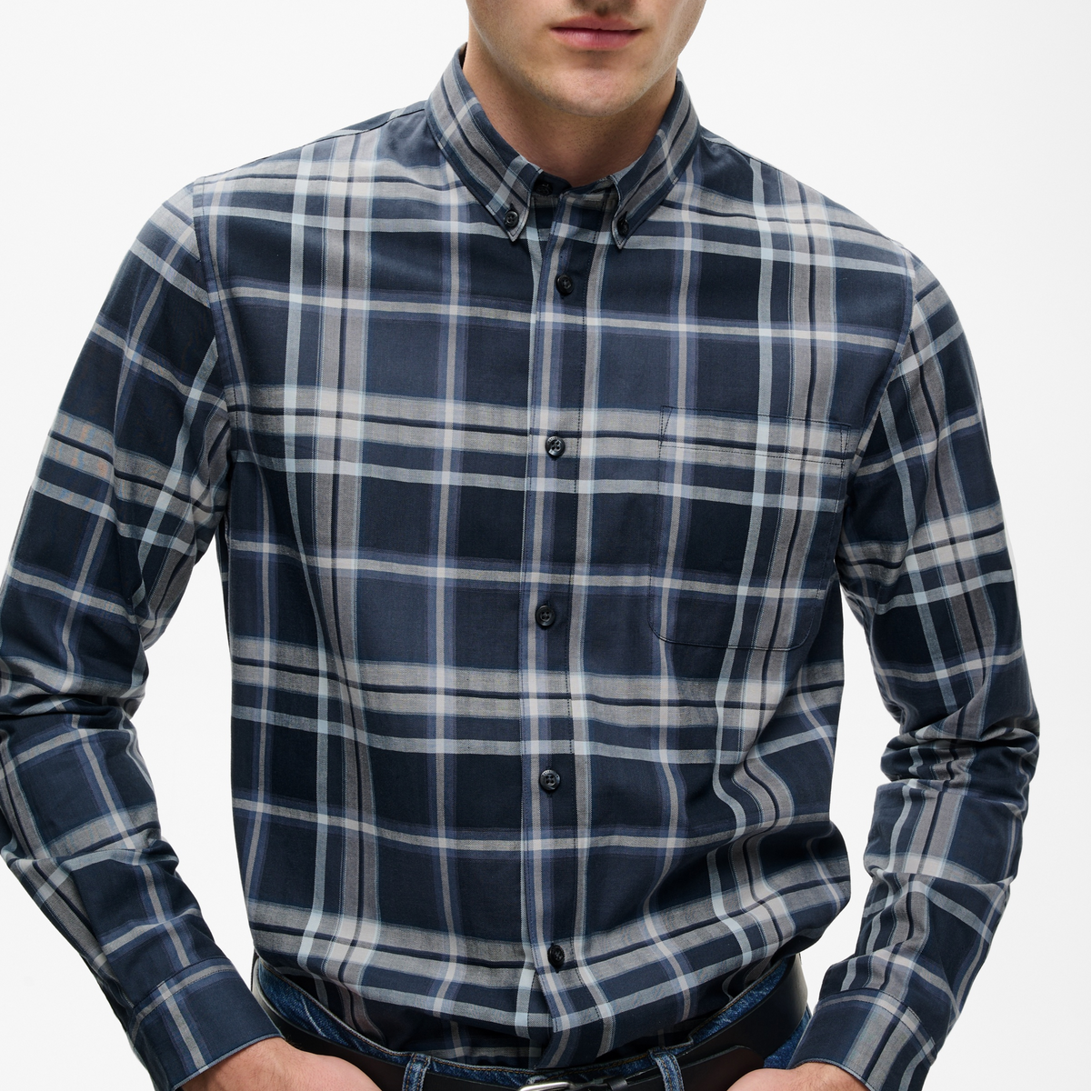 Matinique Matrostol Check Shirt - Dark Navy