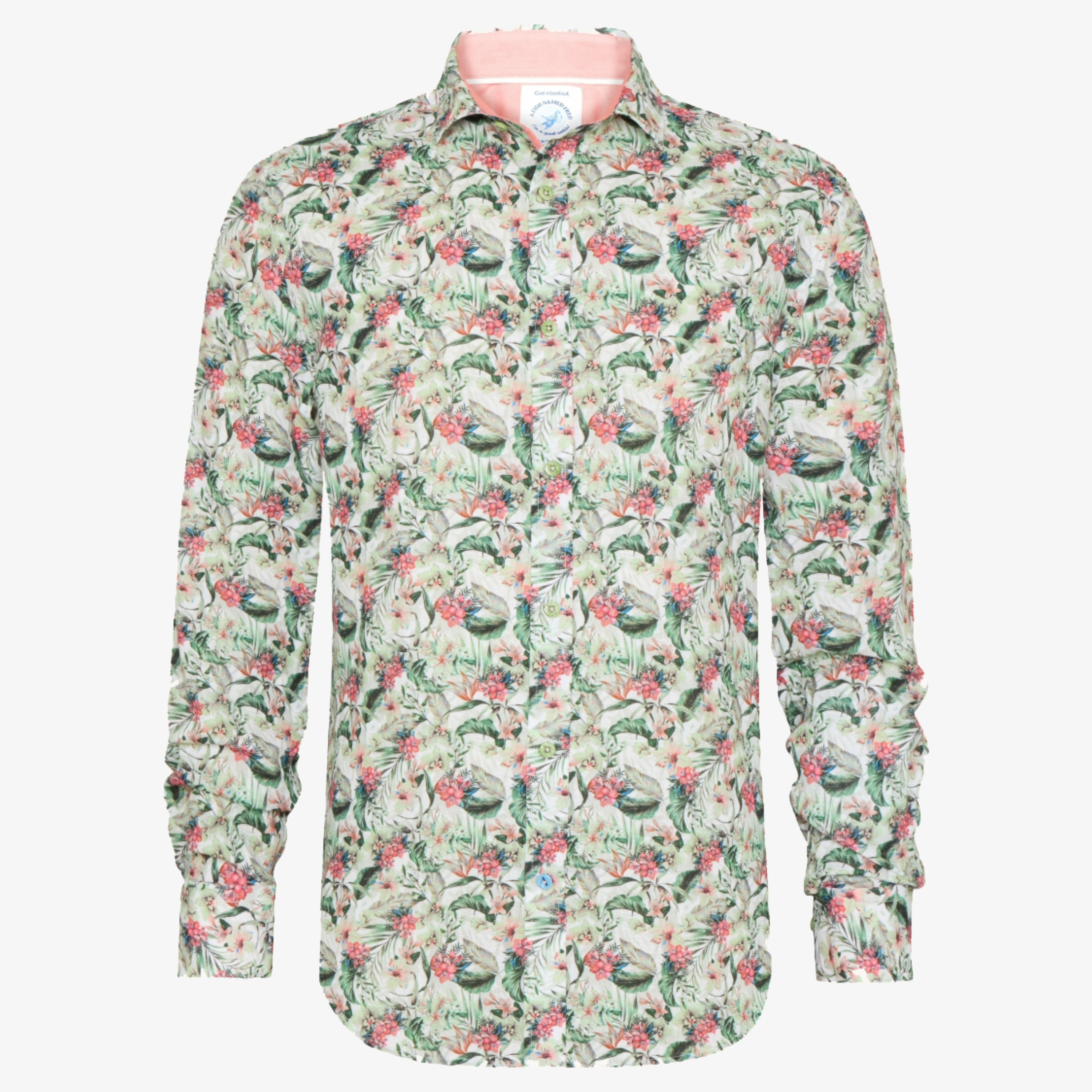 A Fish Named Fred Floral Shirt - Light Green