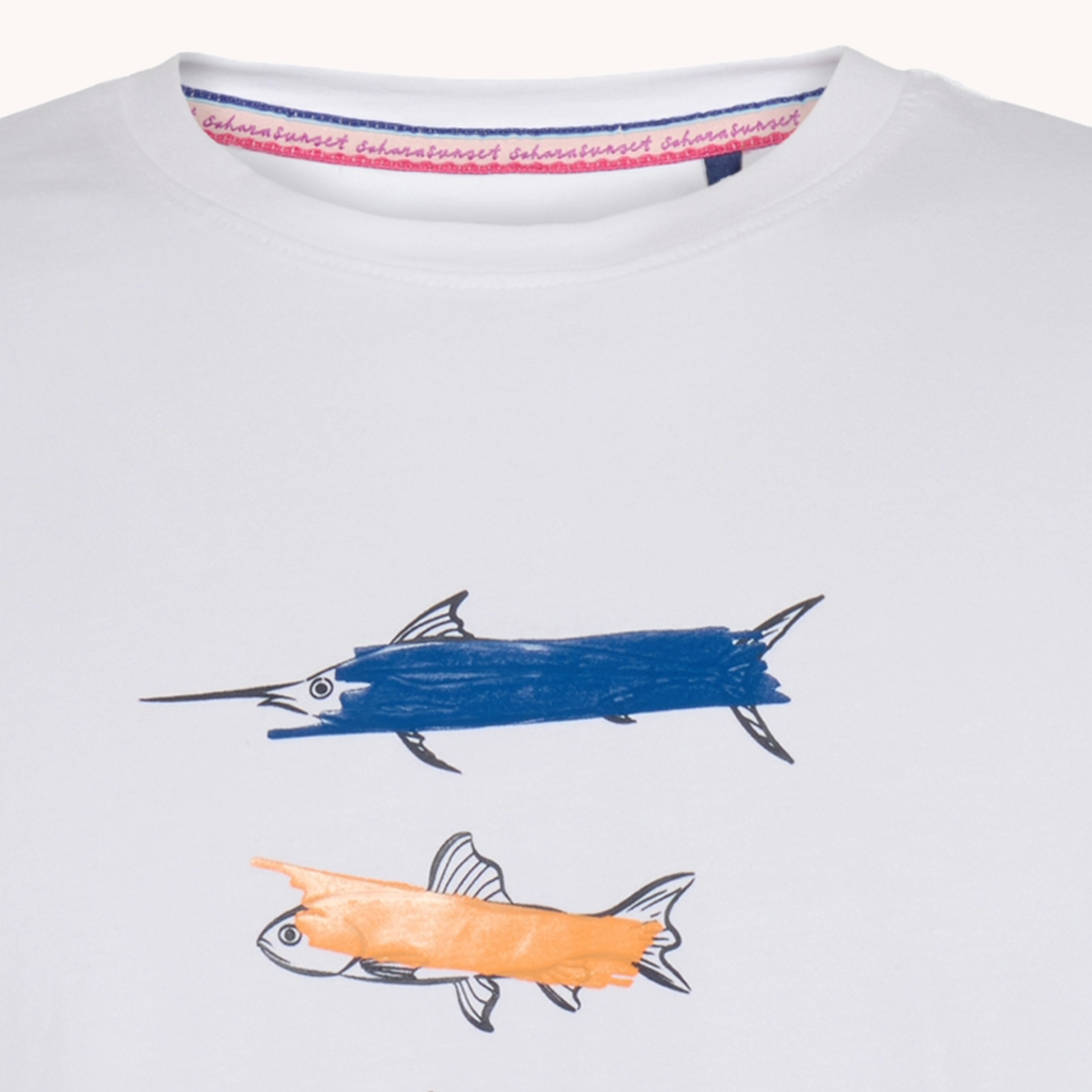 A Fish Named Fred Graphic T Shirt - Off White
