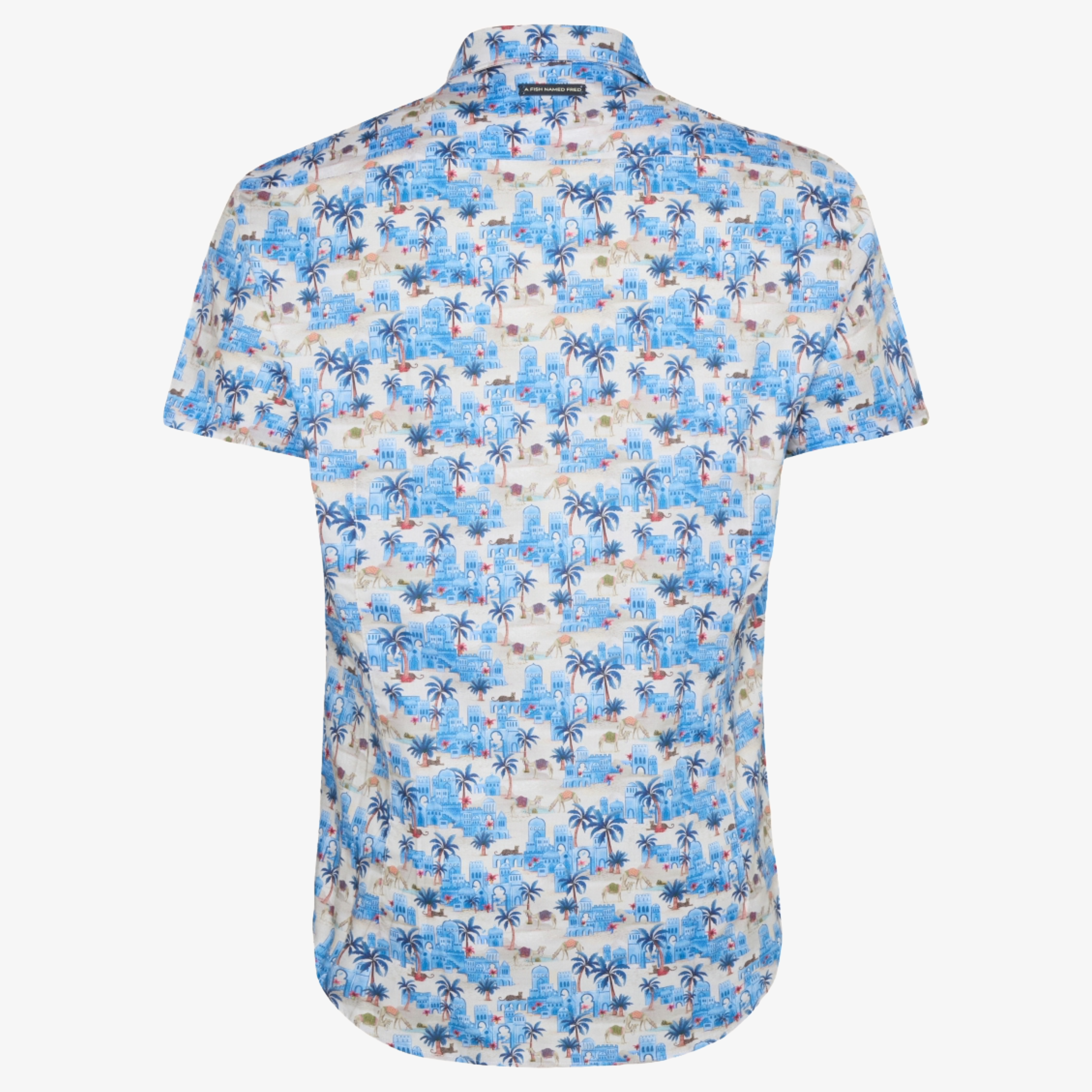 A Fish Named Fred Oasis Short Sleeve Shirt - Cobalt Blue
