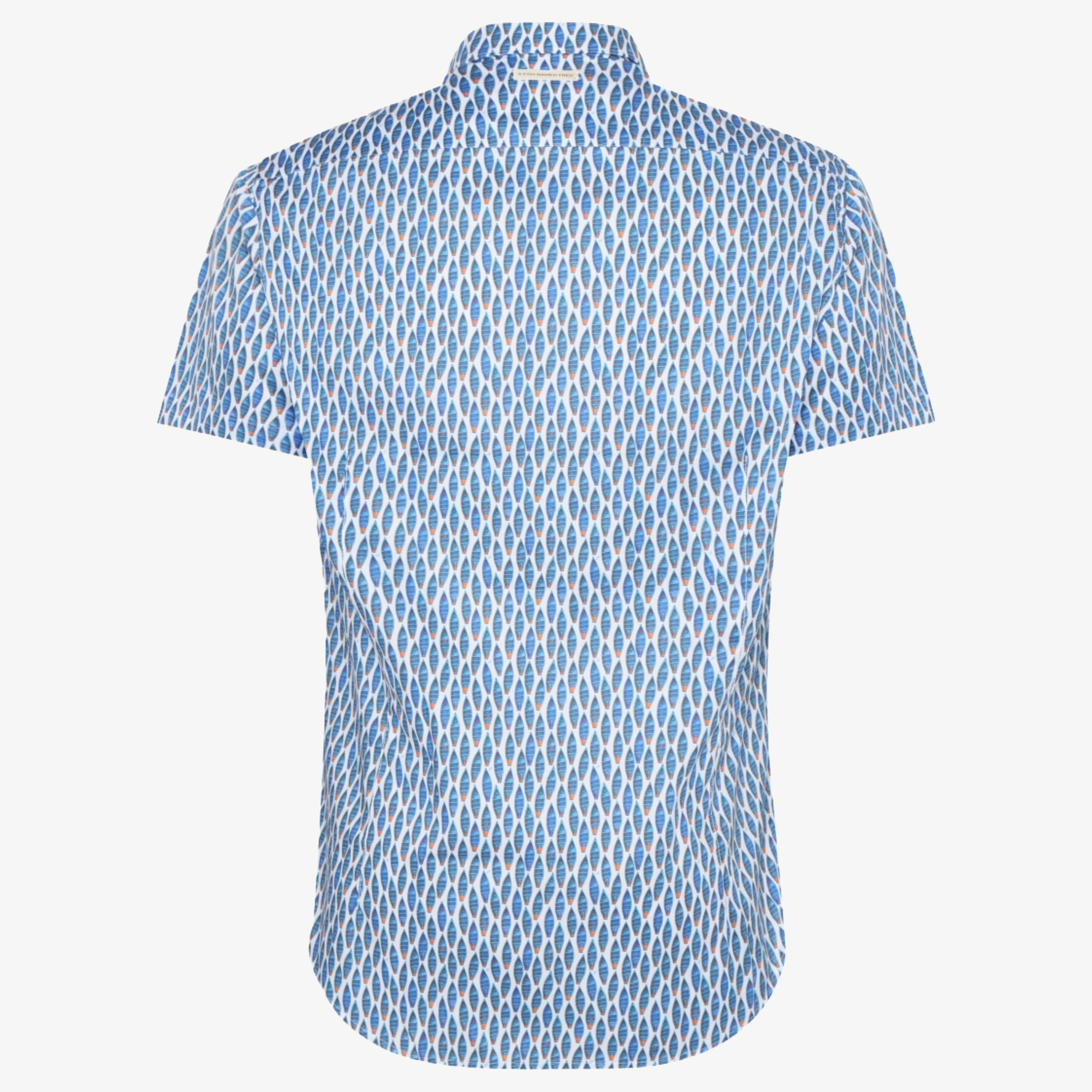 A Fish Named Fred Boat Short Sleeve Shirt - Cobalt Blue