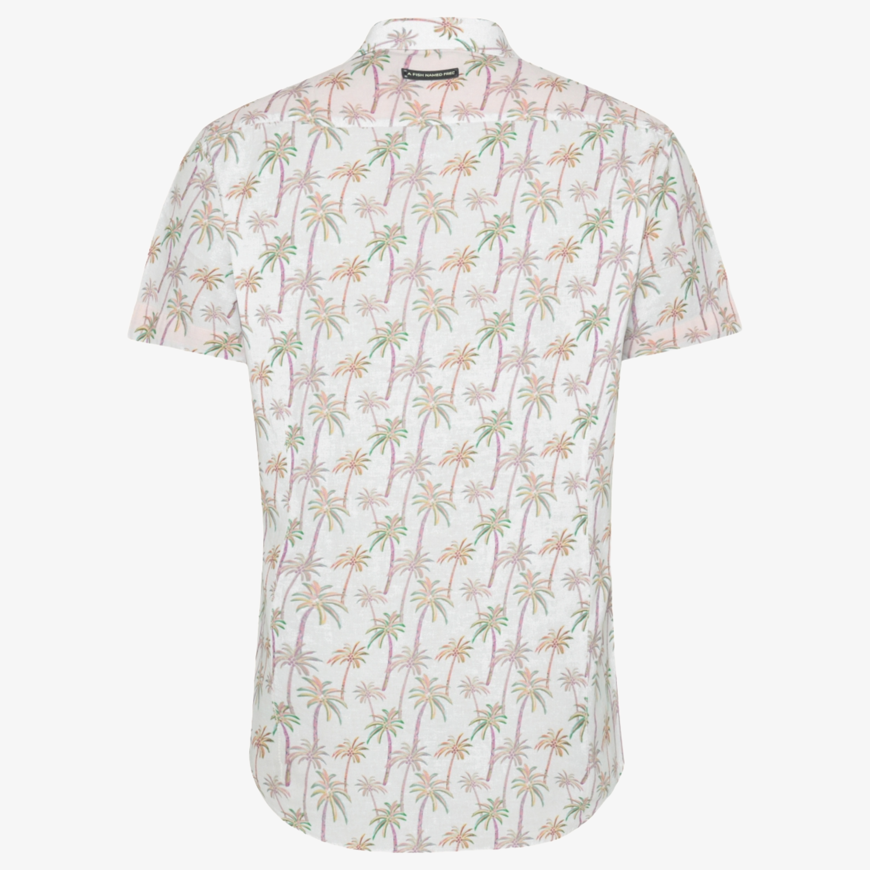 A Fish Named Fred Palm Trees Short Sleeve Shirt - Multi