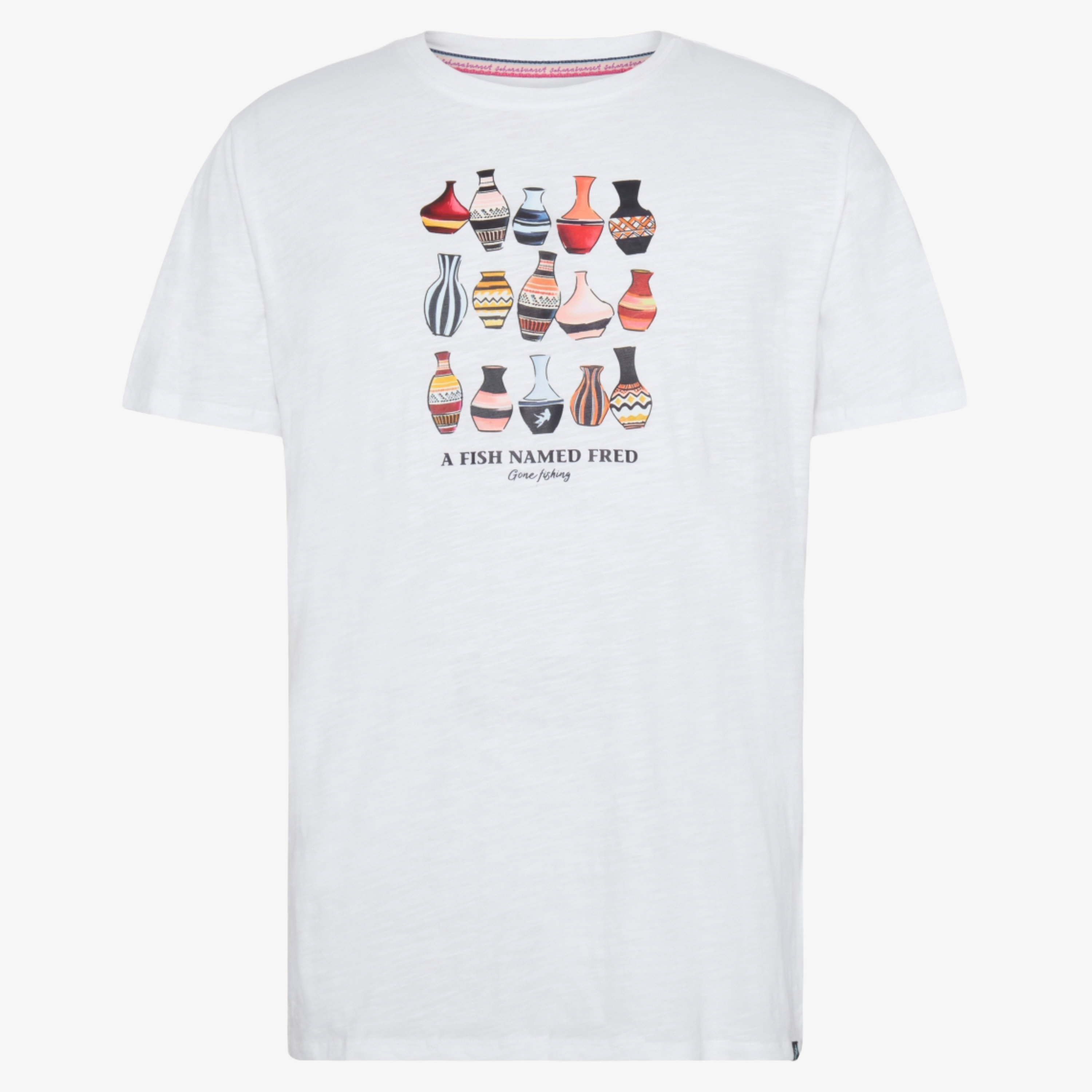 A Fish Named Fred Vase T Shirt - Off White