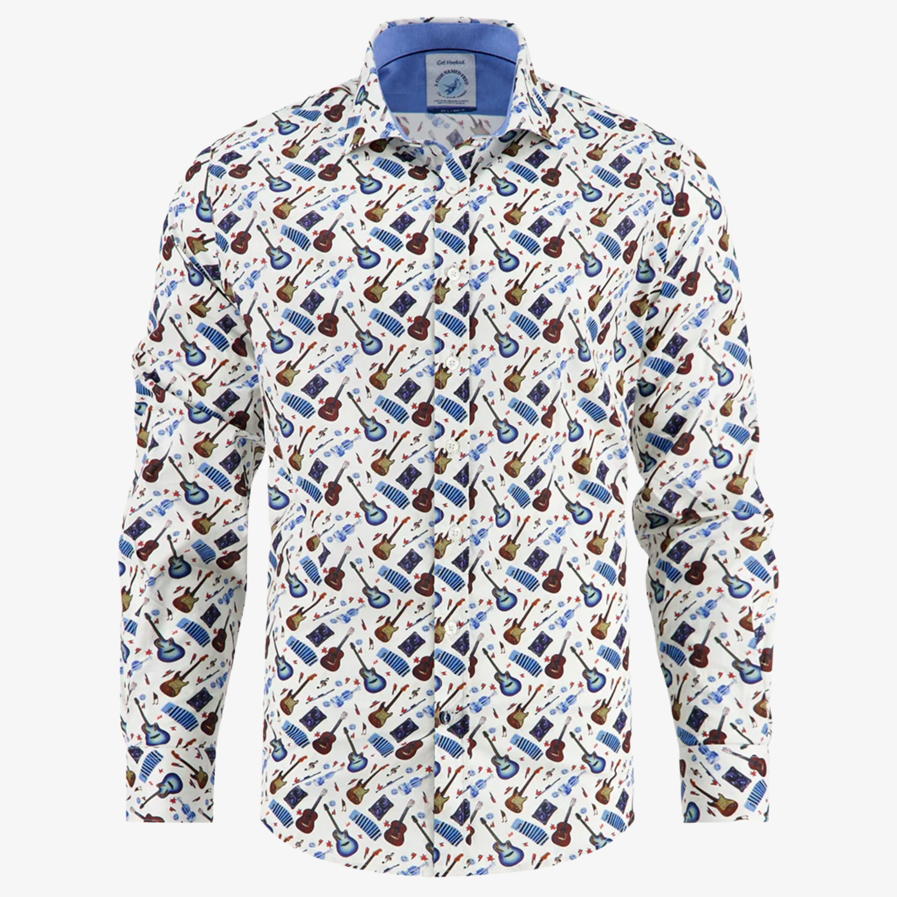 A Fish Named Fred Guitar Shirt - Off White