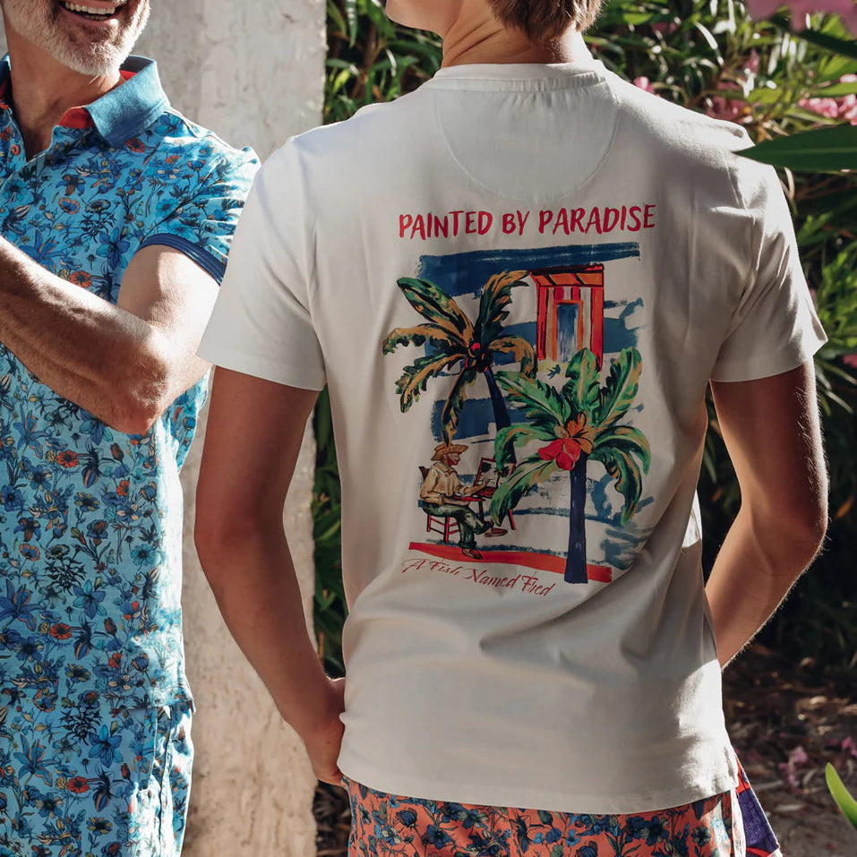 A Fish Named Fred Print T Shirt - Off White