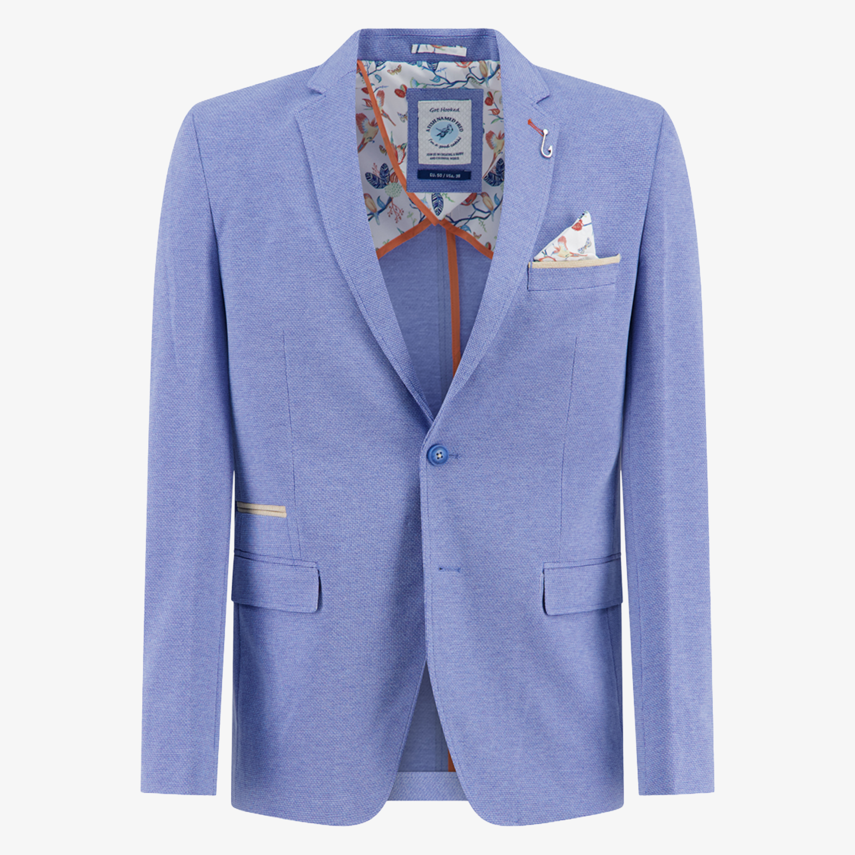 A Fish Named Fred Piqué Jacket - Light Blue
