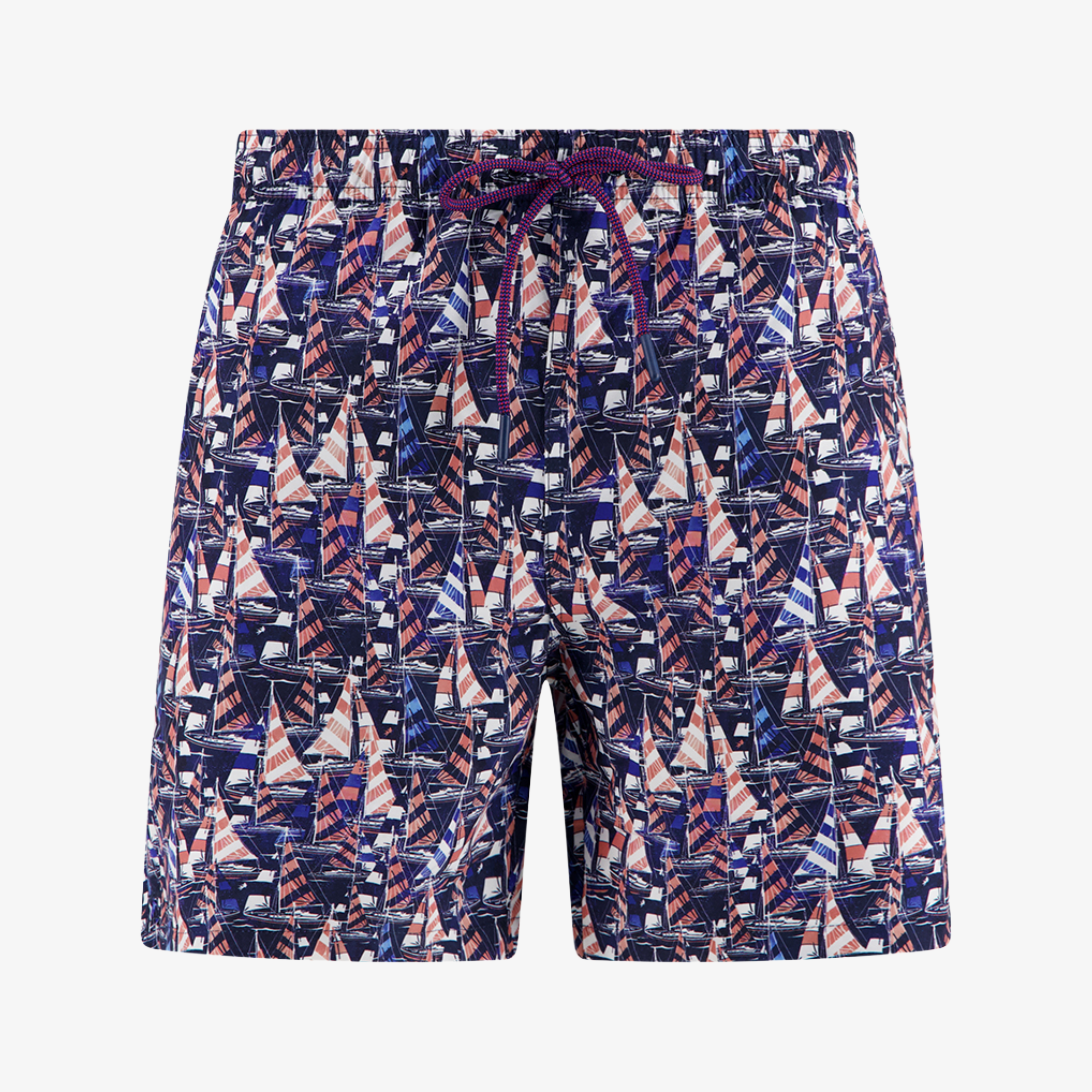A Fish Named Fred Sailing Boats Swim Shorts - Navy
