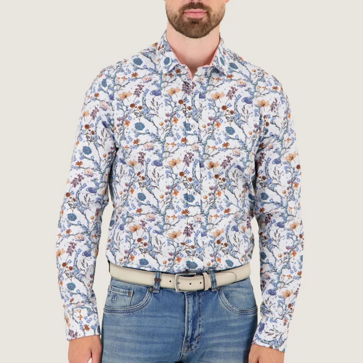 A Fish Named Fred Blossom Printed Shirt - Off White
