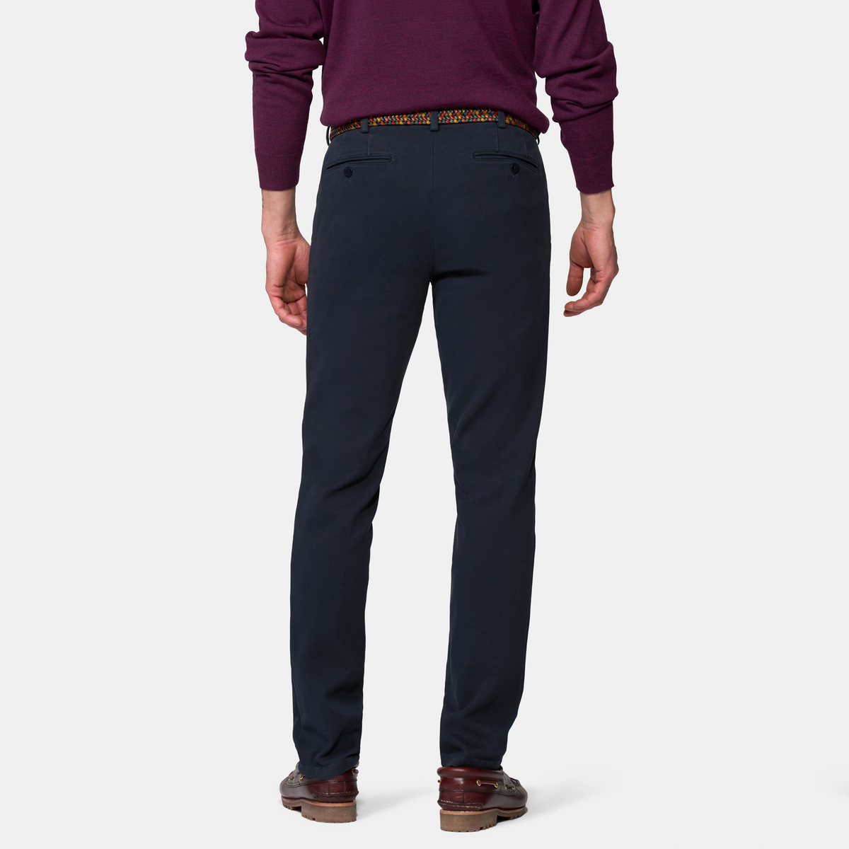 Meyer Bonn Modern Fit Cosy Twill Chinos - Navy