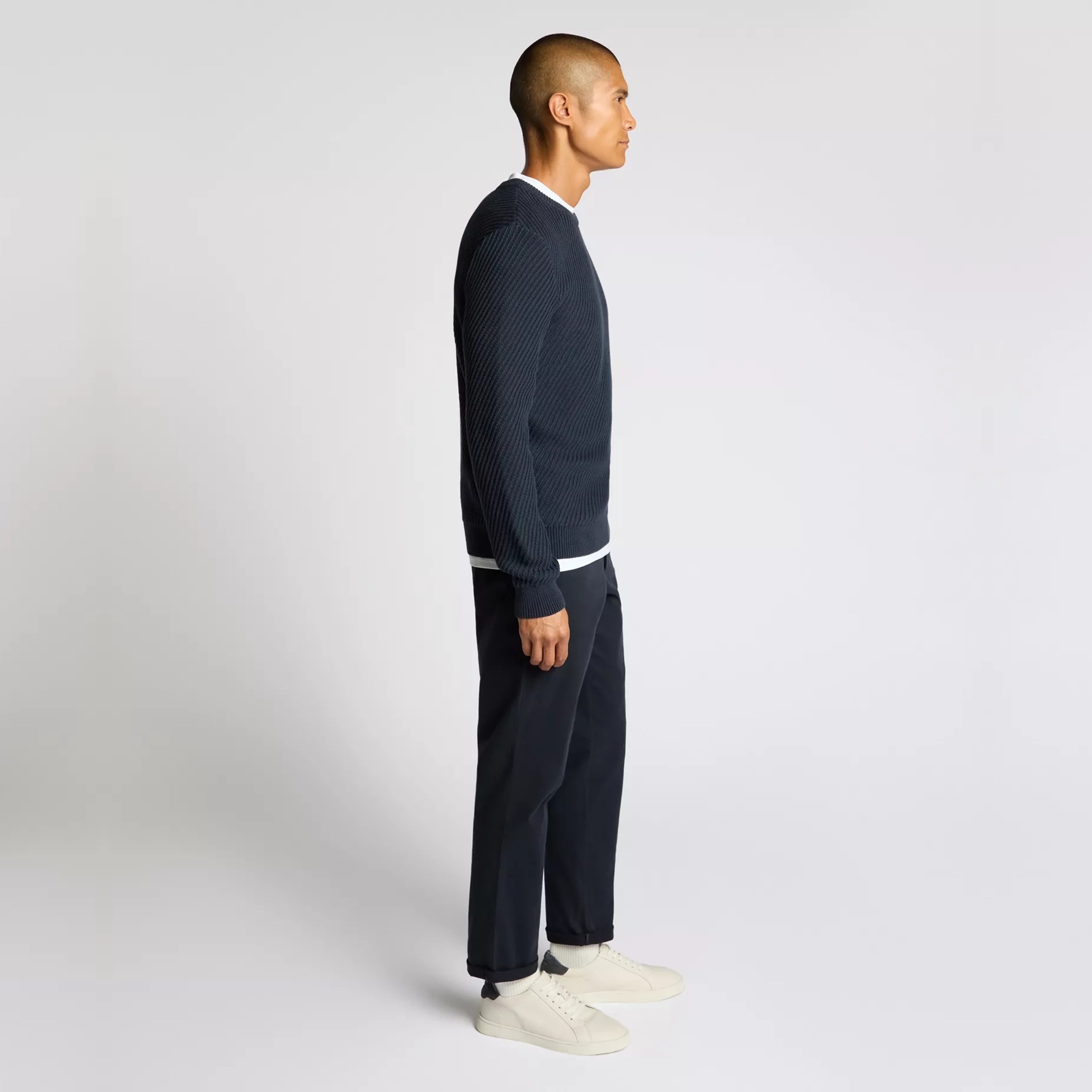Remus Cotton Interest Fabric Jumper - Navy