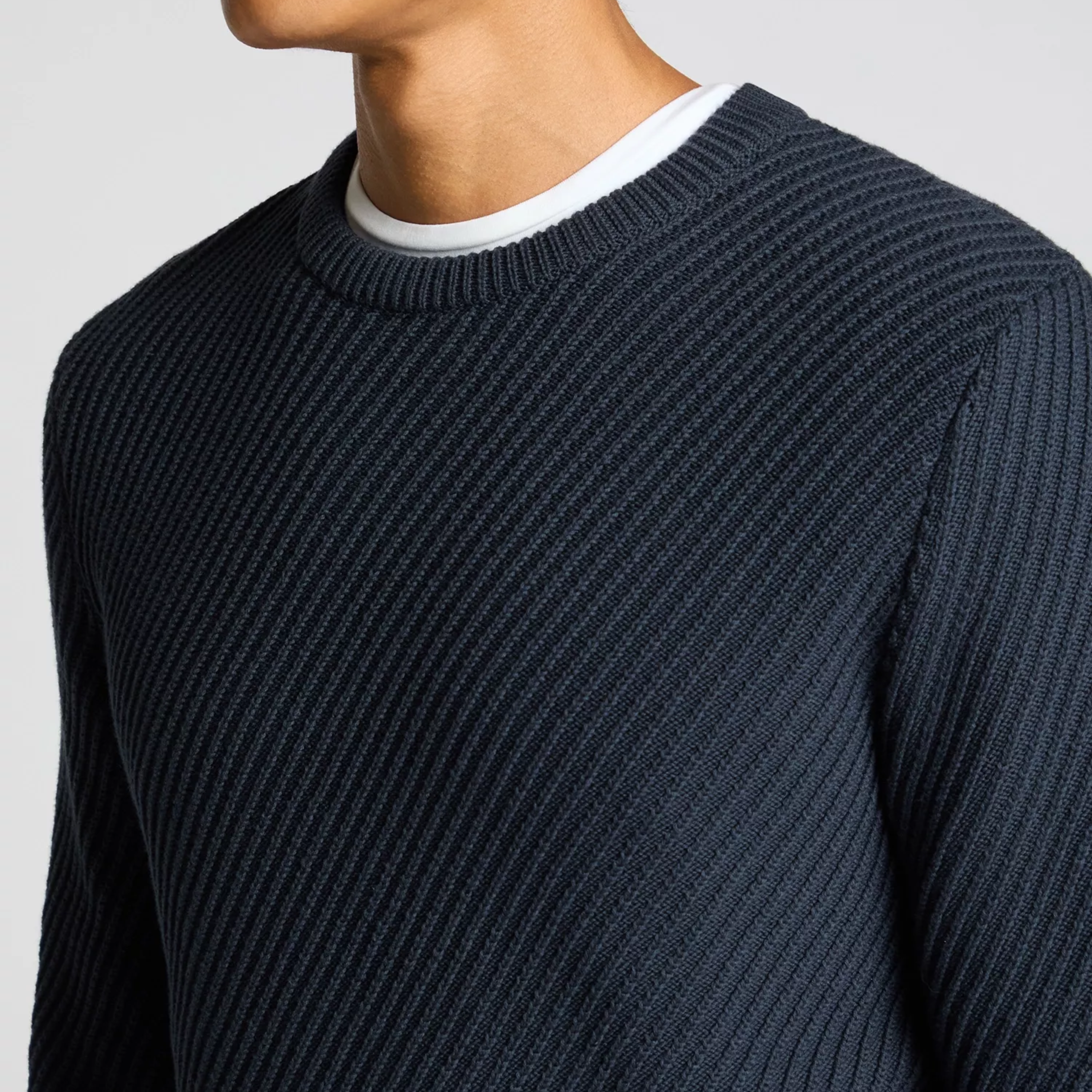 Remus Cotton Interest Fabric Jumper - Navy