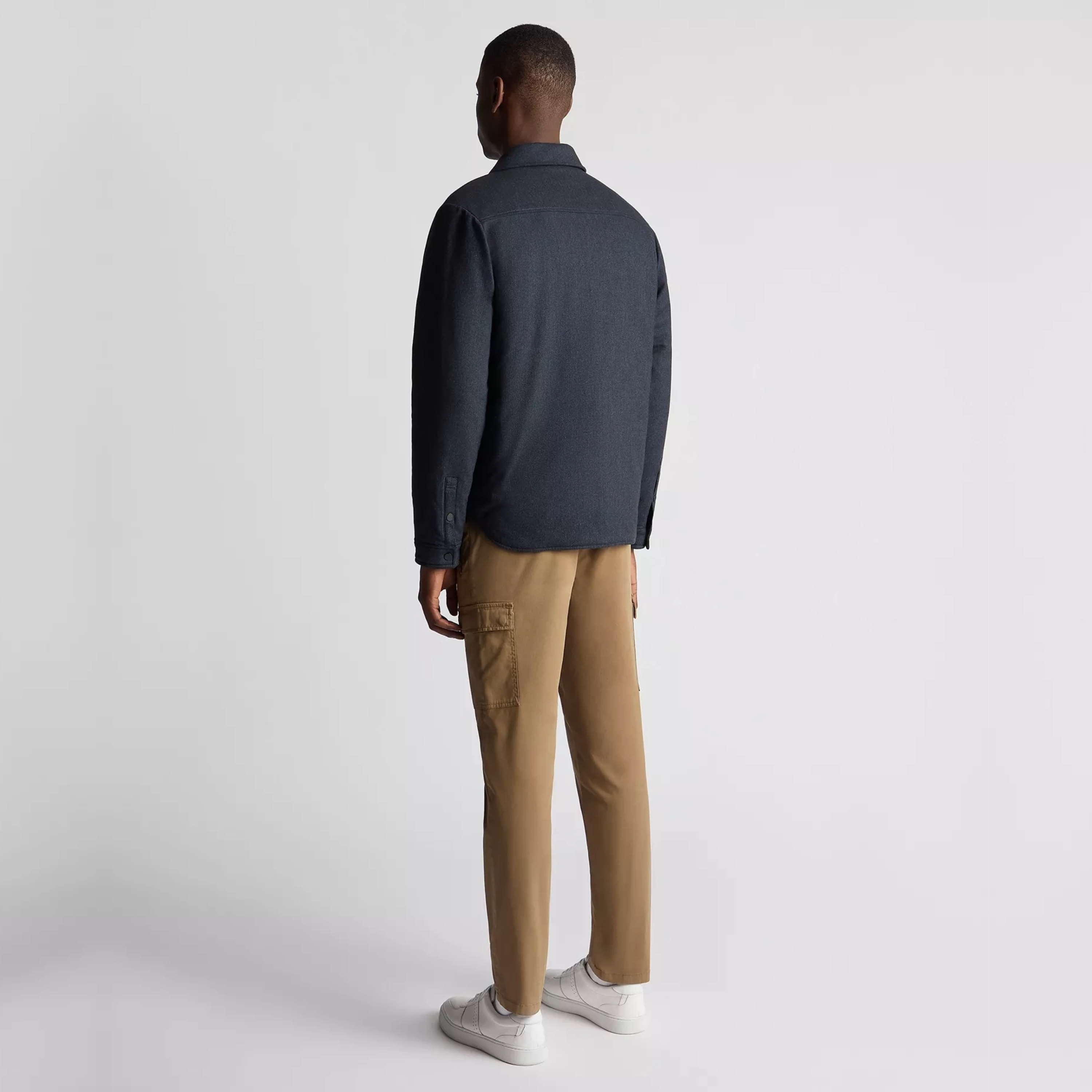 Remus Regular Fit Quilted Overshirt - Navy