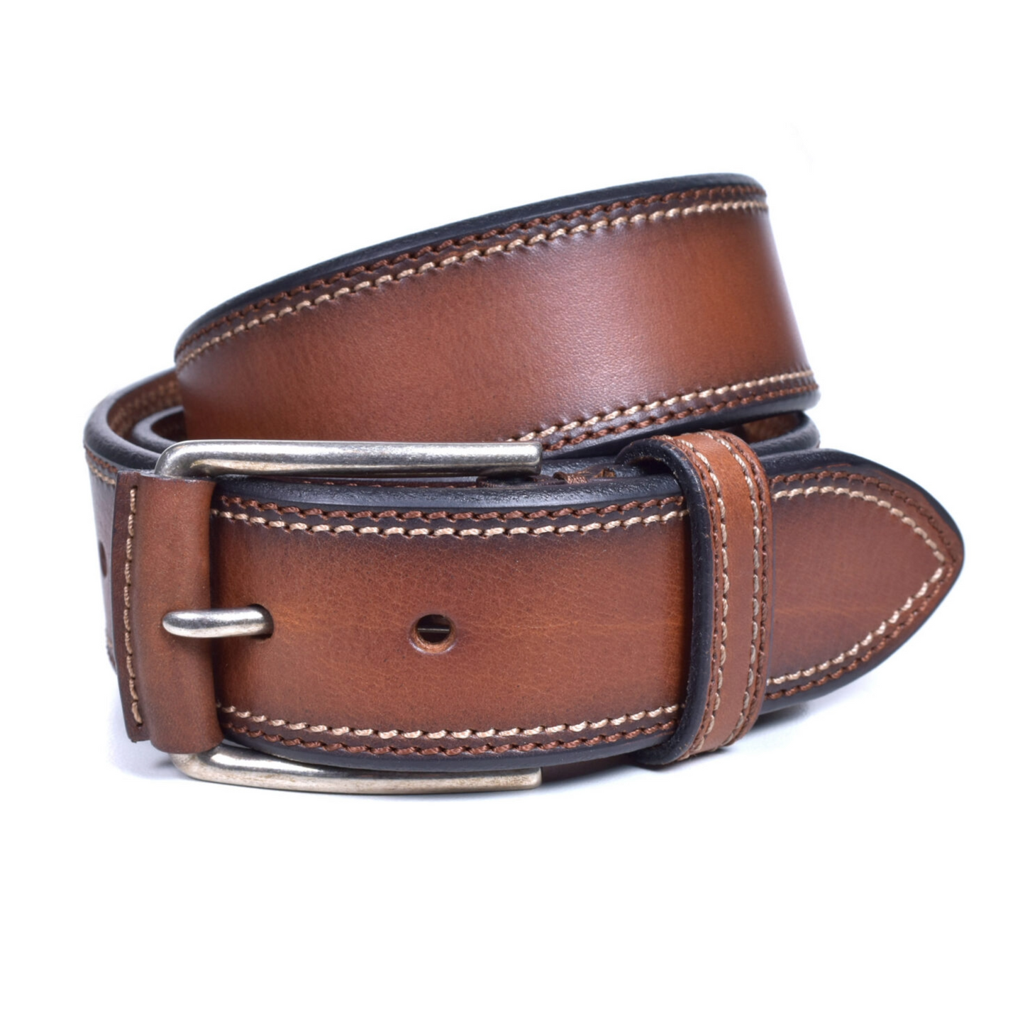 Miguel Bellido Cowhide  Leather Jeans Belt - Brown